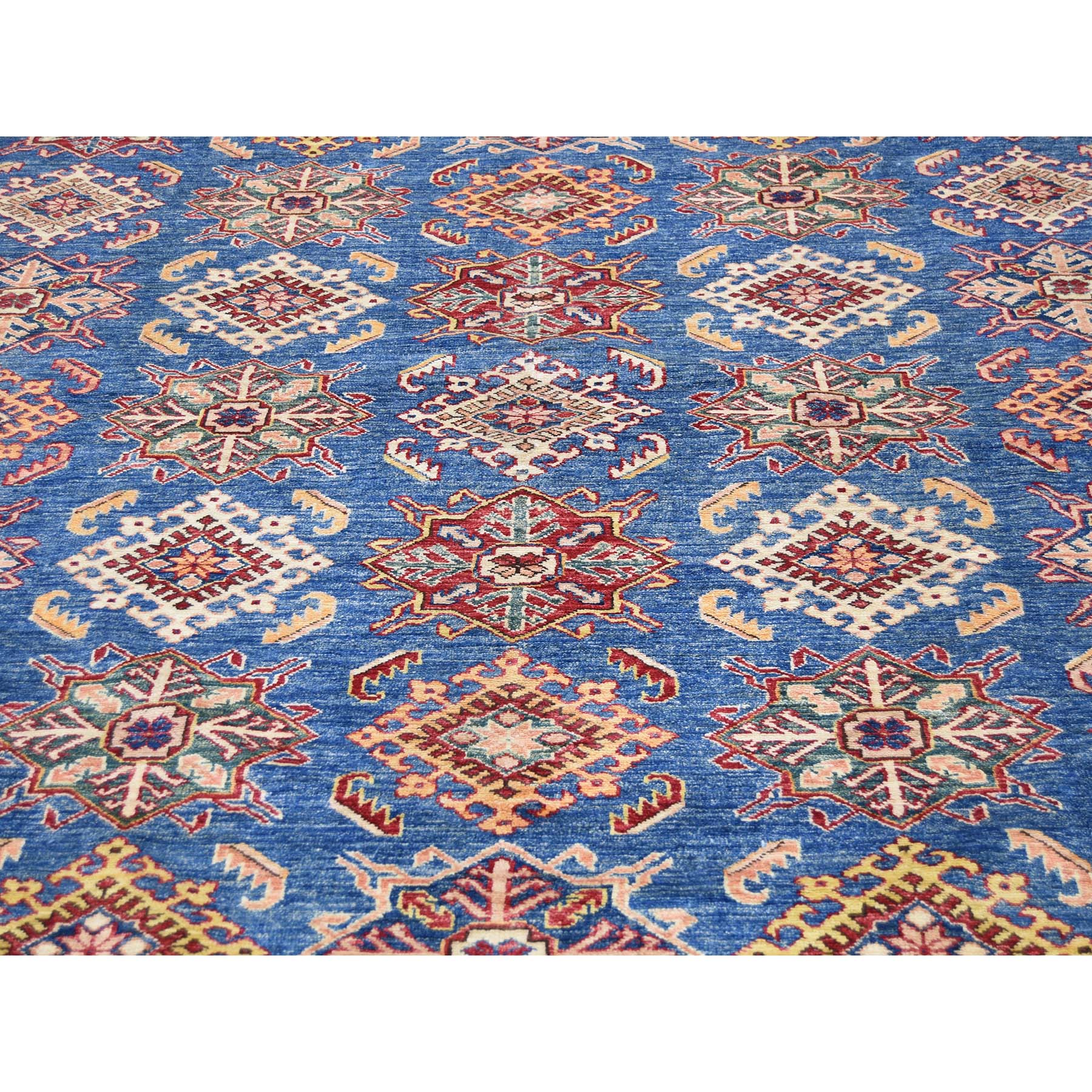 8-9--x12-1-- Pure Wool Hand Knotted Super Kazak Tribal Design Oriental Rug 