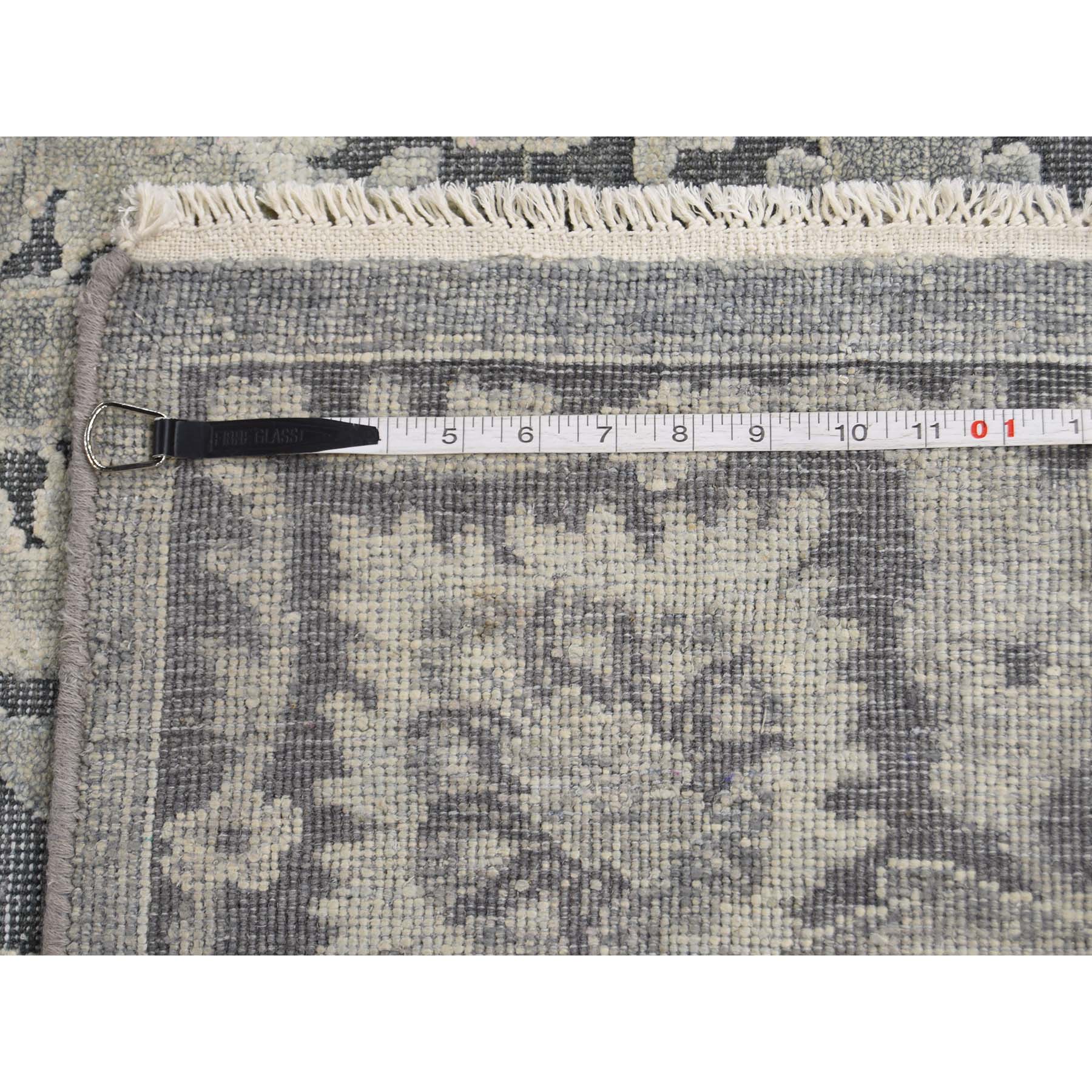 9-x12-4-- Silk With Textured Wool Hand Knotted Oushak Influence Oriental Rug 