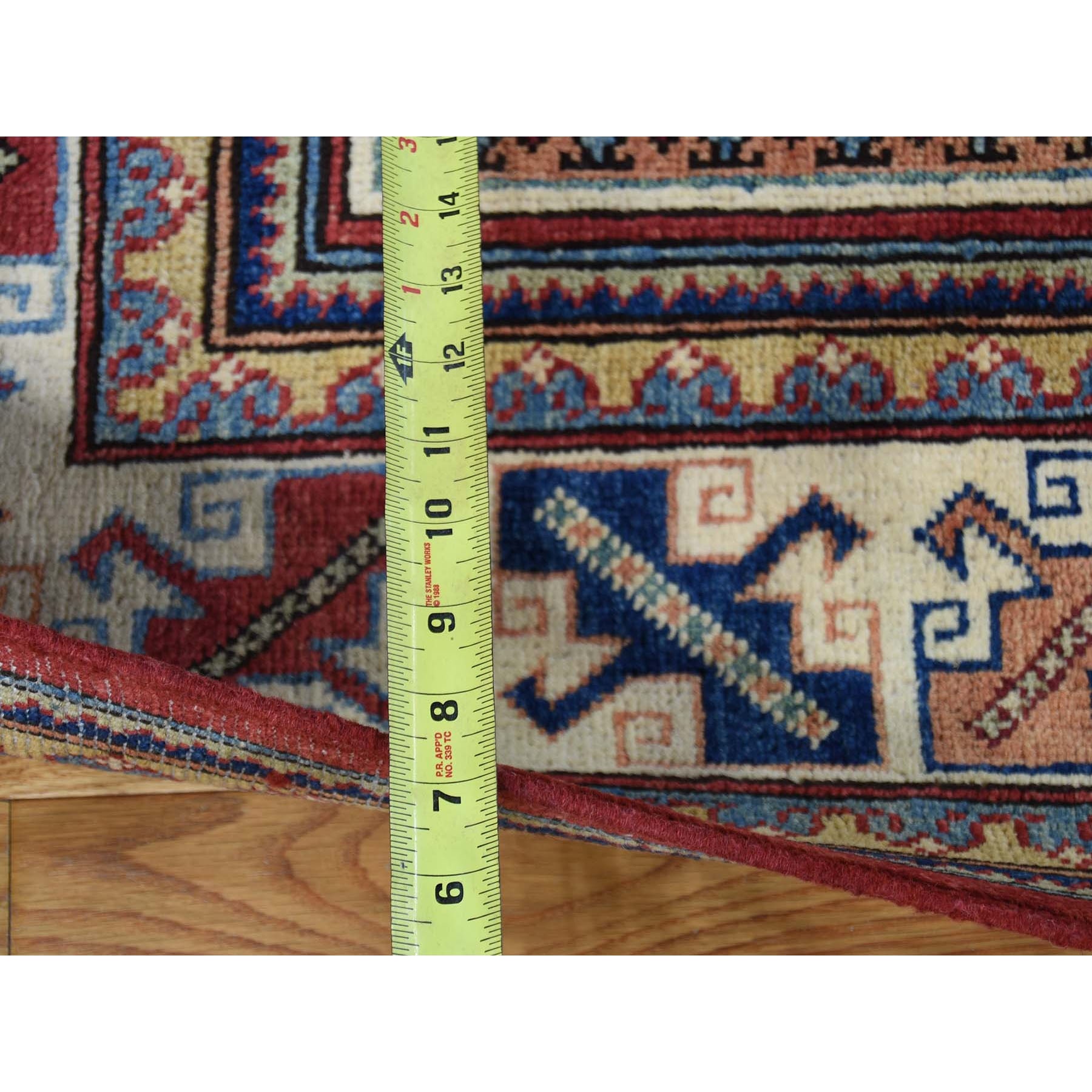 5-x6-9-- Hand-Knotted Pure Wool Red Special Kazak Oriental Rug 