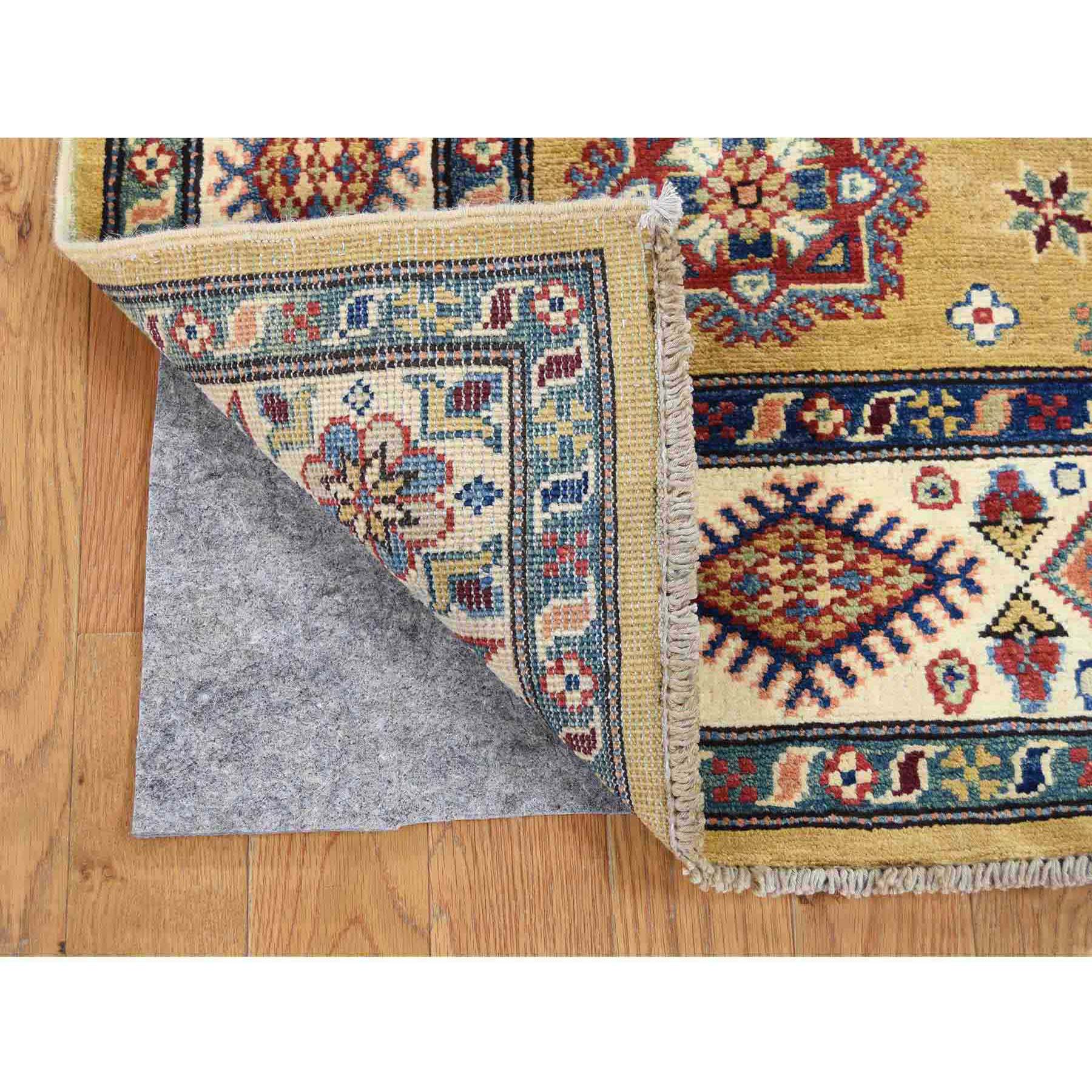 4-x5-7-- Gold Hand Knotted Pure Wool Special Kazak Oriental Rug 