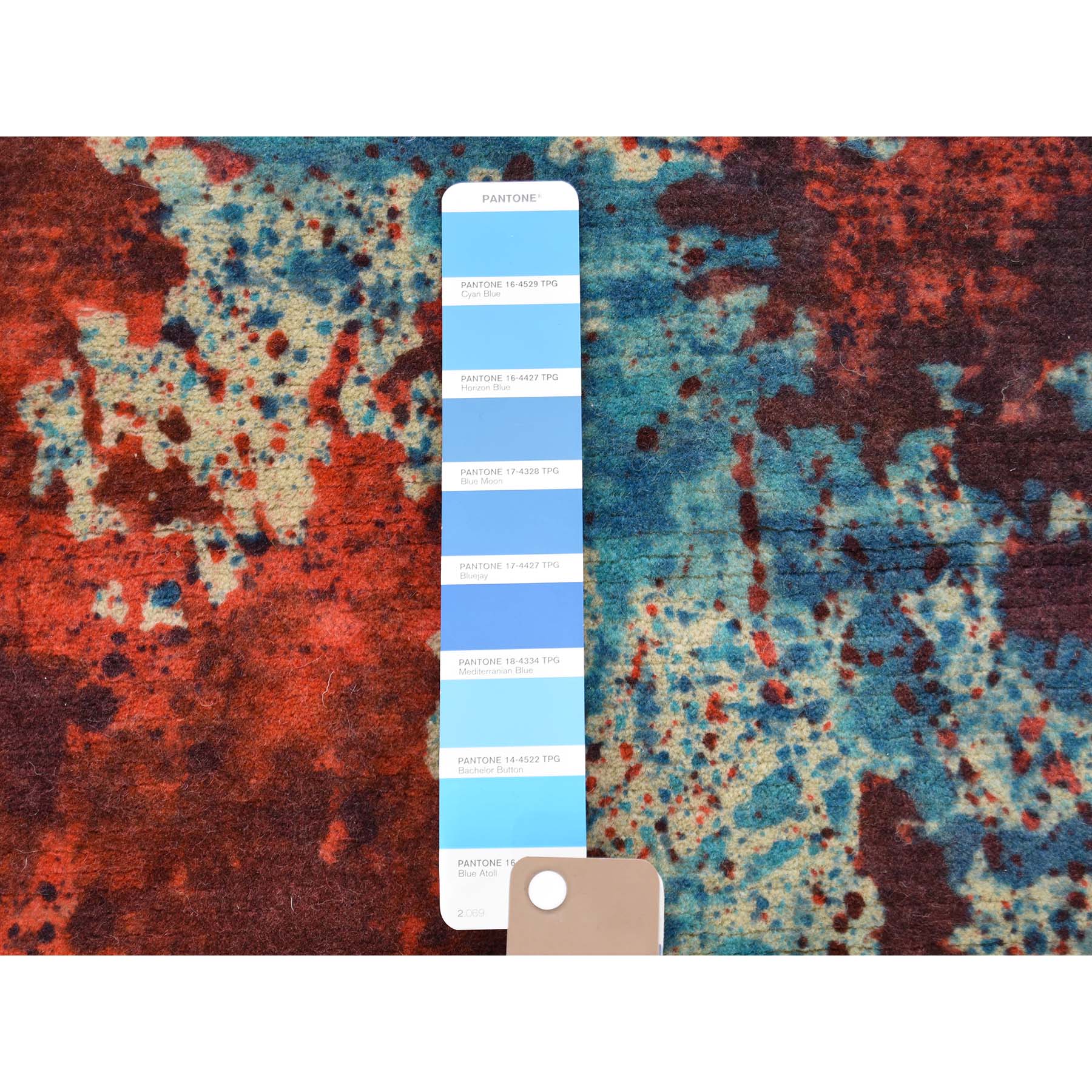 3-x4-10-- Hand Knotted Abstract Tie Dye Nepali Oriental Rug 