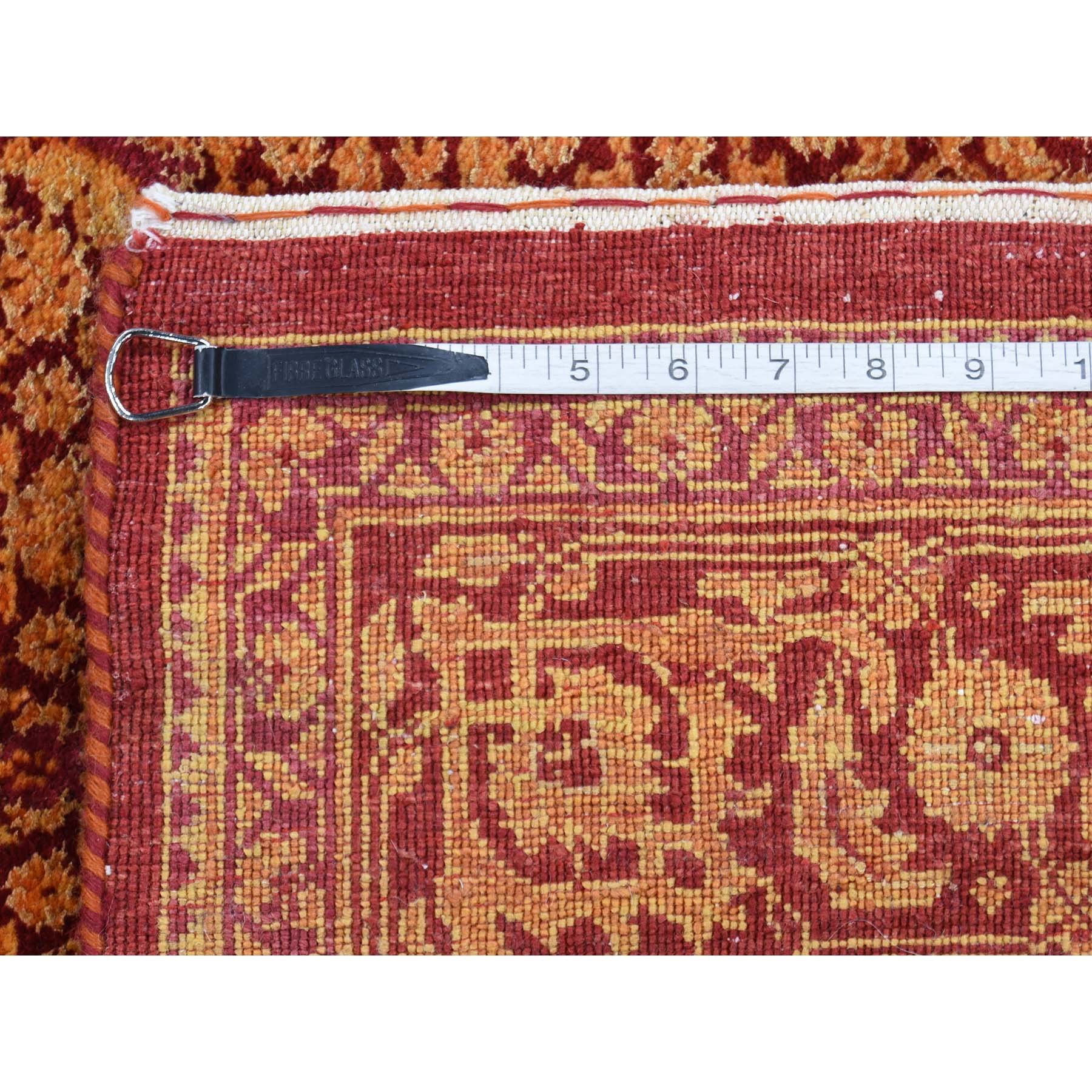 5-x7- Wool and Silk Tone on Tone Tabriz Mahi Hand Knotted Oriental Rug 