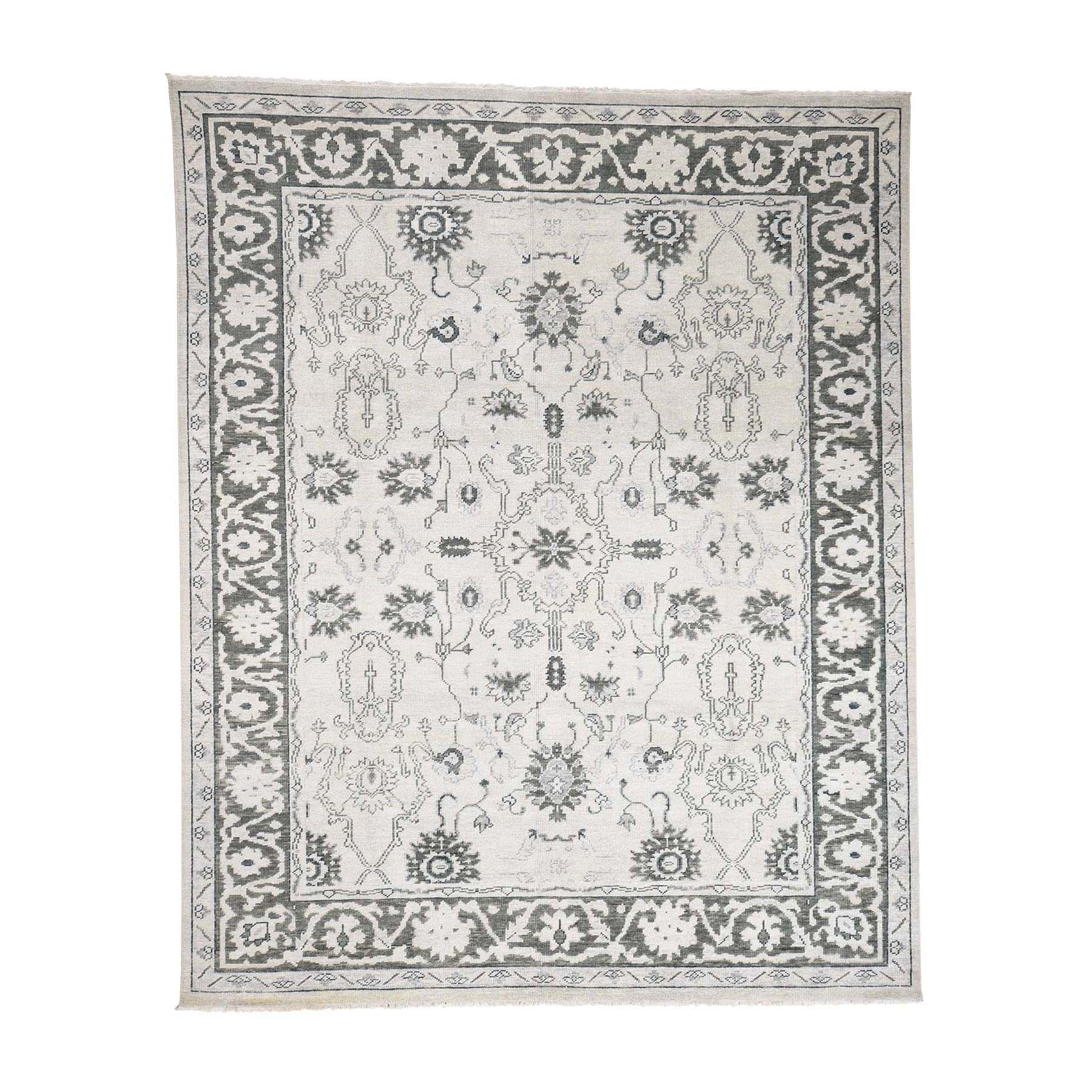 8-x10- Hand-Knotted Turkish Knot Oushak Pure Wool Oriental Rug 