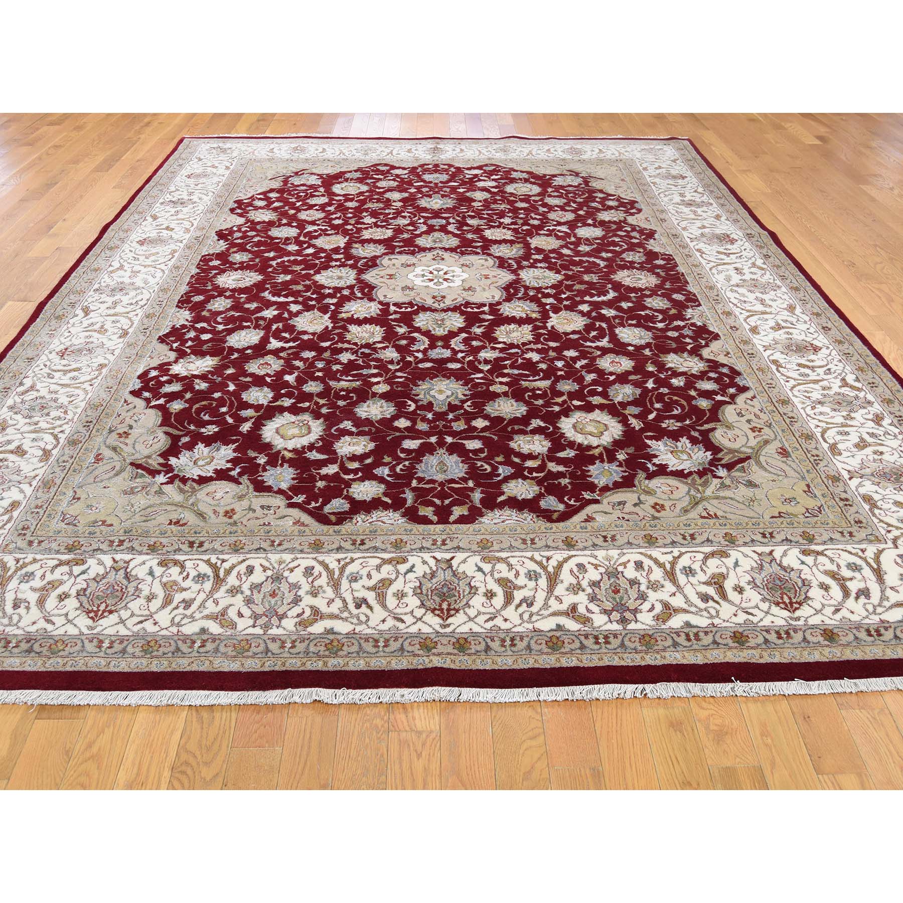 8-1 x11-6  300 Kpsi Kashan Wool and Silk Hand Knotted Oriental Rug 