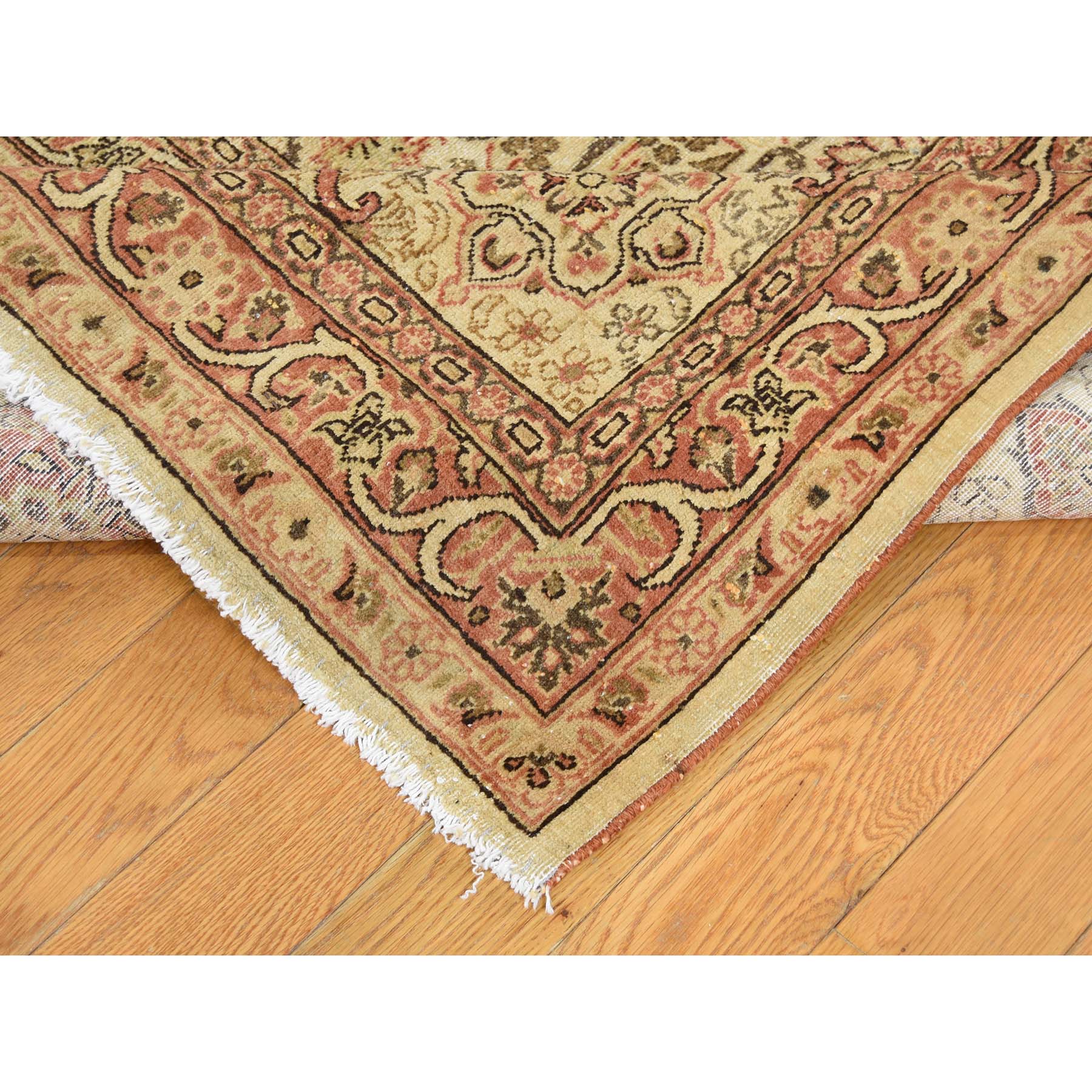 8-6 x12-1  Antique Persian Tabriz Hand Knotted Pure Wool Full Pile Rug 