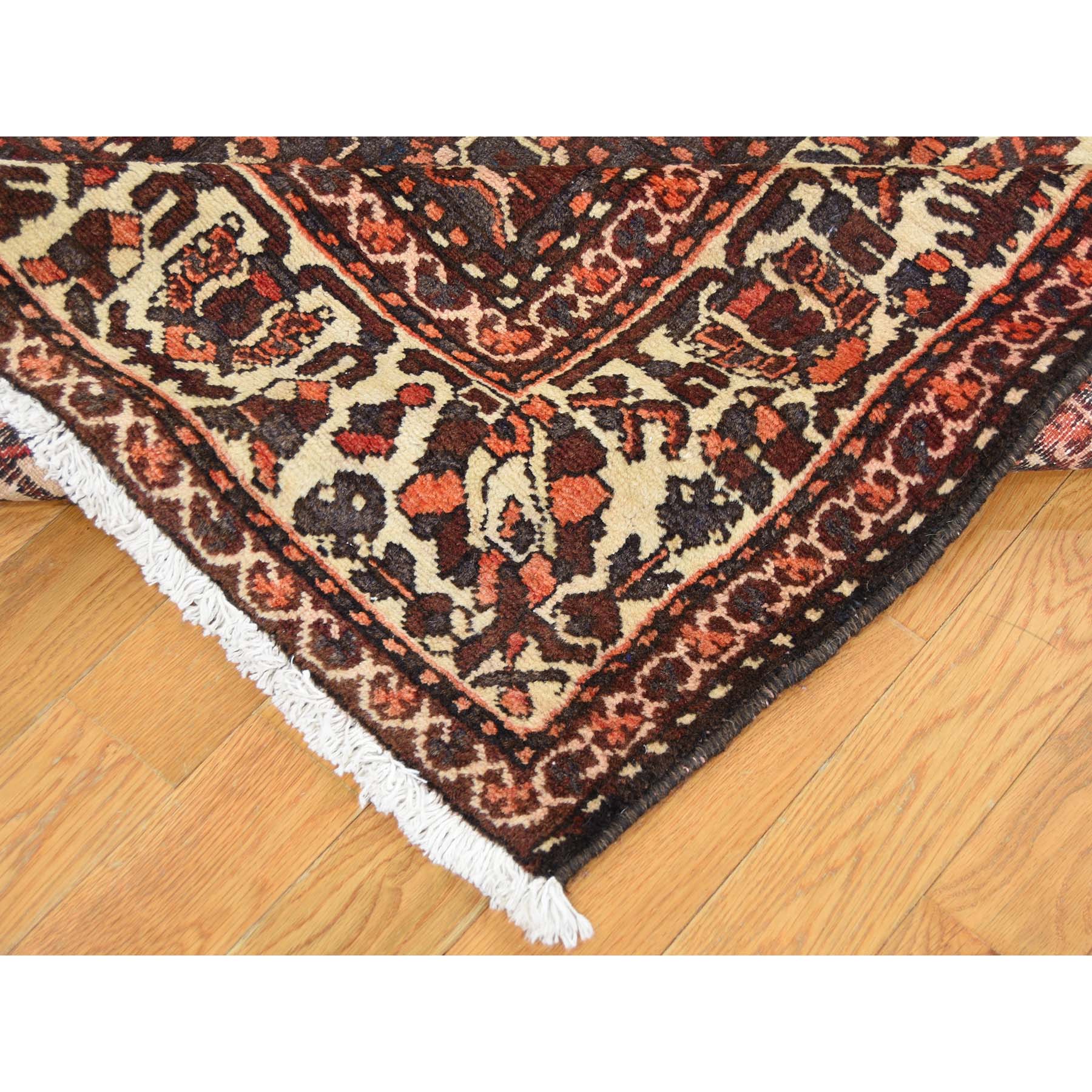 5-6 x9-7  Garden Design Bakhtiari Semi Antique Persian Hand-Knotted Wide Runner Oriental Rug 