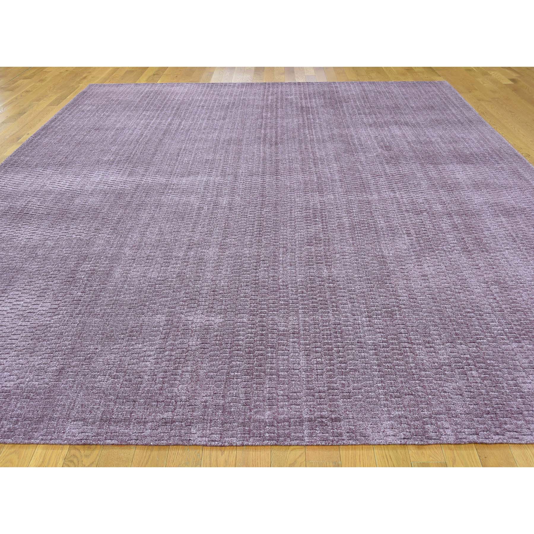 9-1 x12- Hand-Loomed Tone on Tone Pure Wool Oriental Rug 