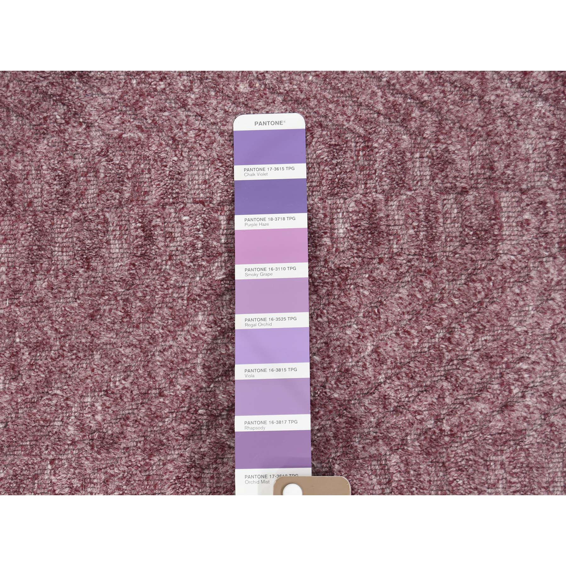 5-1 x7-1  Hand-Loomed Purple Tone on Tone Pure Wool Oriental Rug 