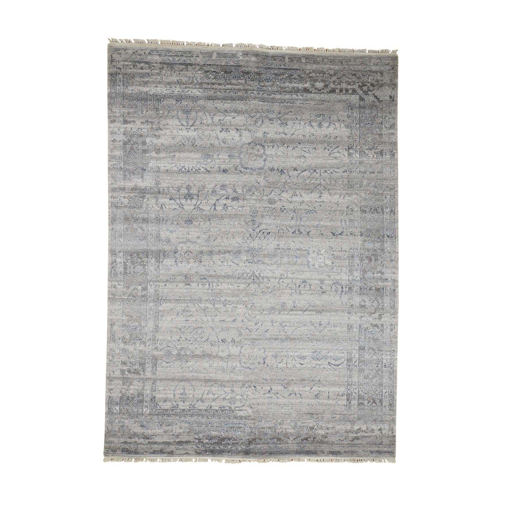  Silk Hand-Knotted Area Rug 5'10