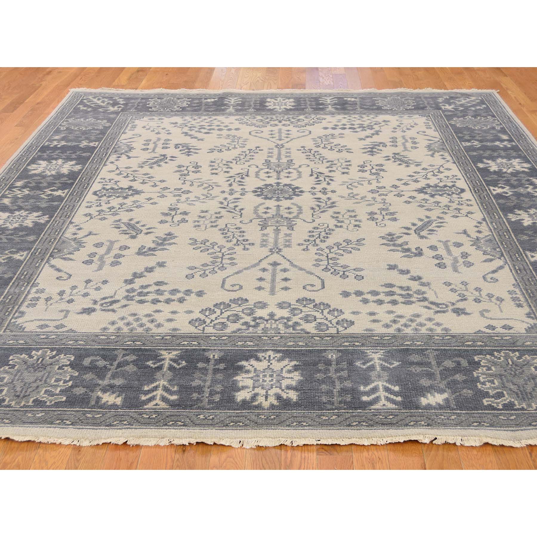 8-1 x9-10  Hand-Knotted Turkish Knot Oushak Pure Wool Oriental Rug 
