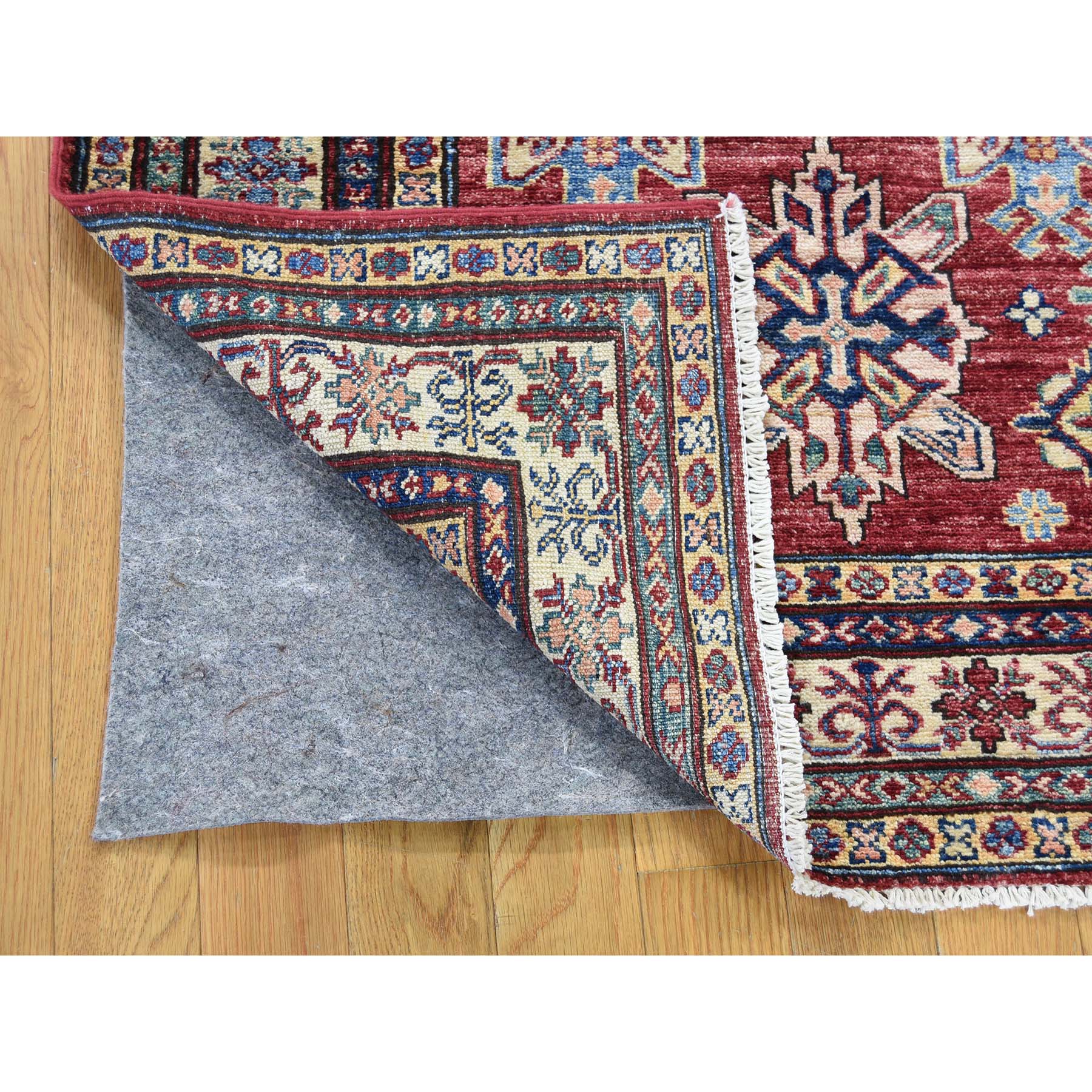 3-3 x4-10  Super Kazak Pure Wool Geometric Design Hand-Knotted Oriental Rug 