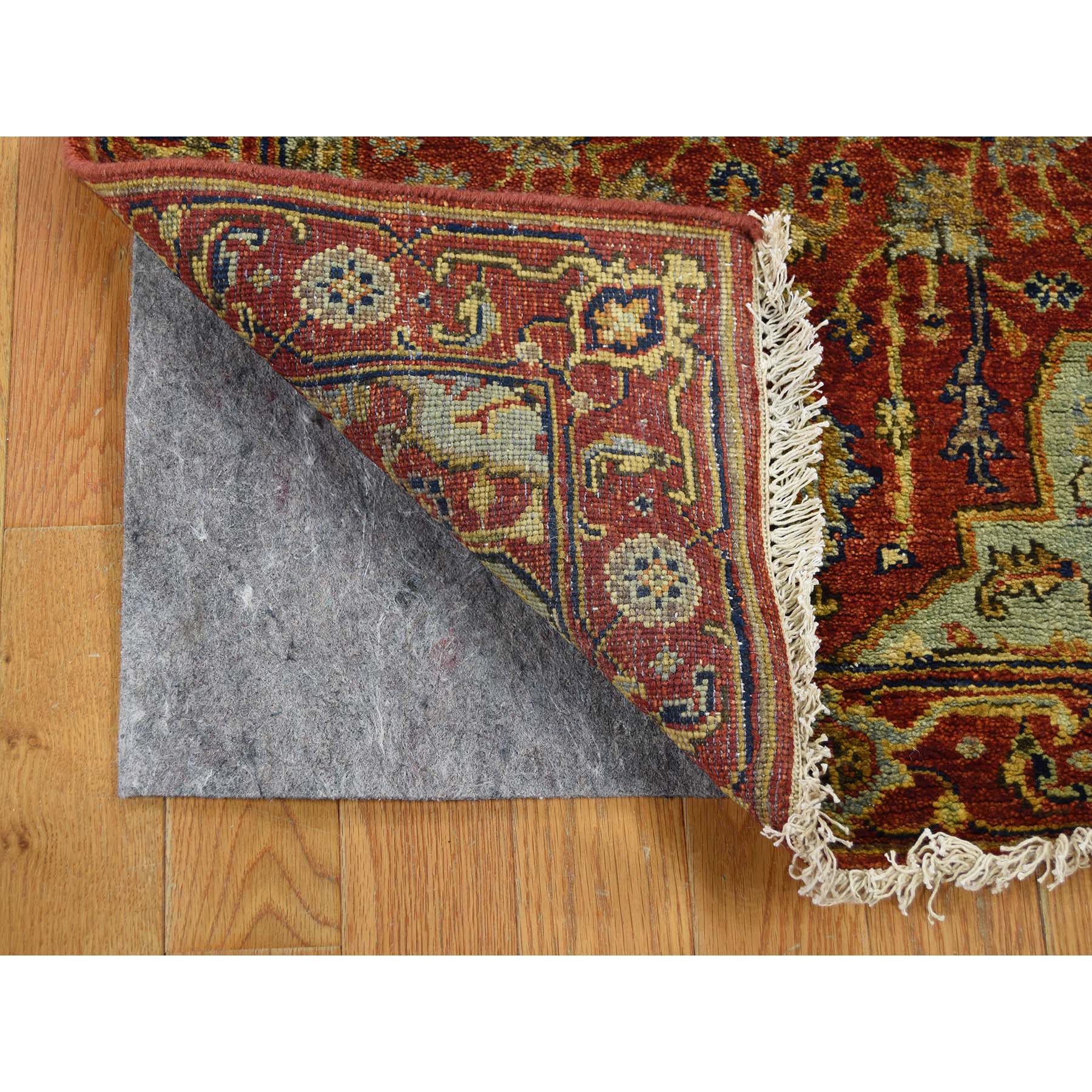 2-7 x17-7  Antiqued Heriz Re-Creation Pure Wool XL Runner Hand-Knotted Oriental Rug 