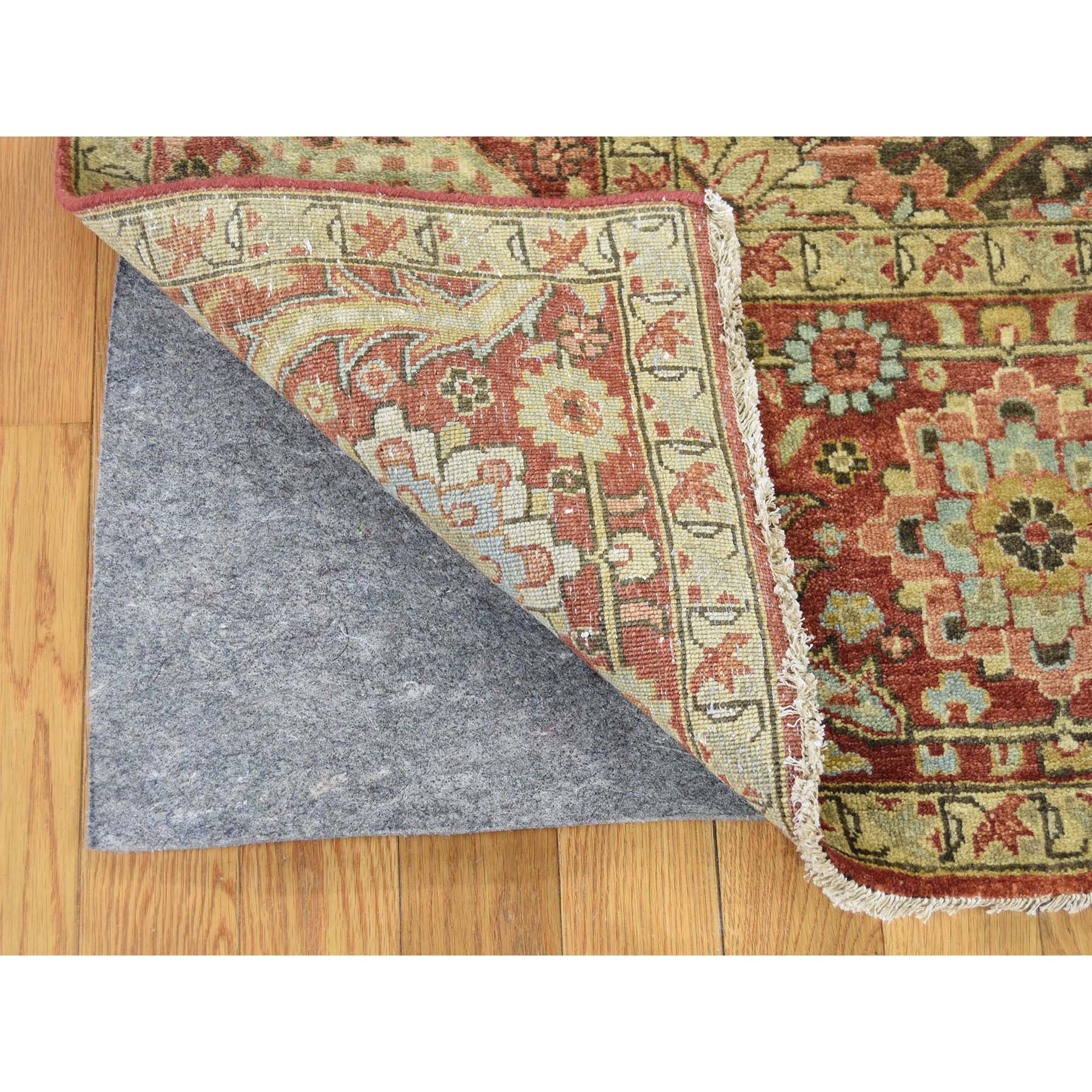 7-9 x9-10  Pure Wool Hand-Knotted Antiqued Heriz Re-Creation Oriental Rug 