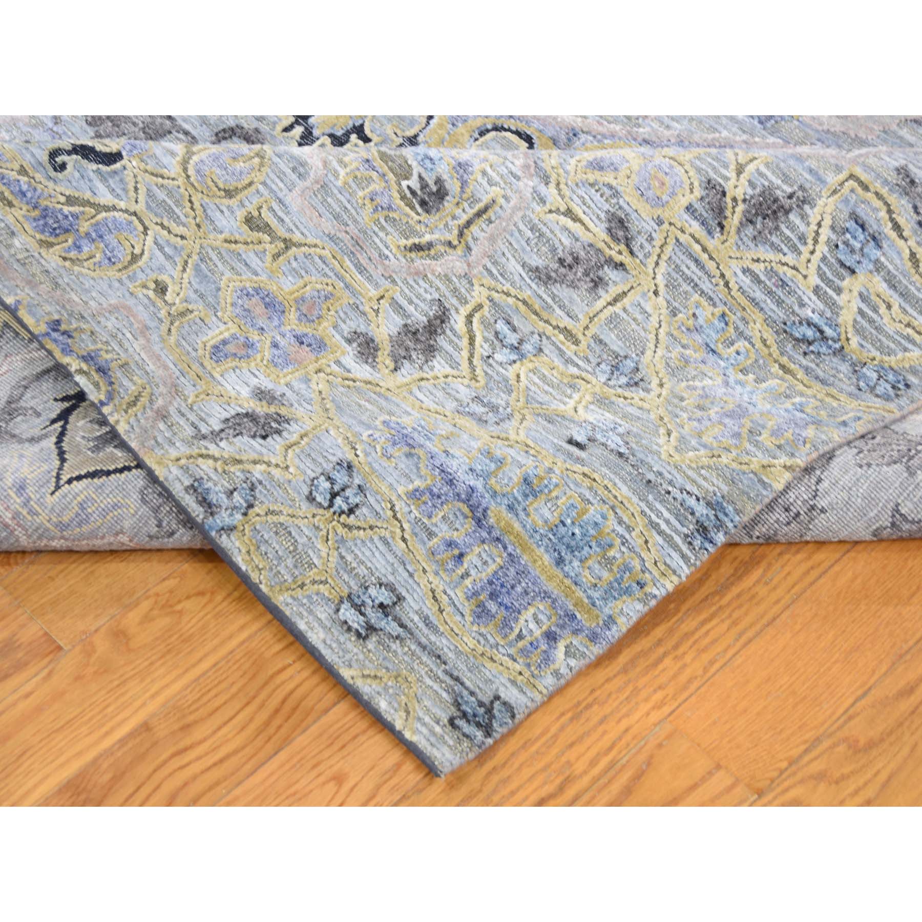 9 x12 THE MAHARAJA Silk with Textured Wool Hand-Knotted Oriental Rug 