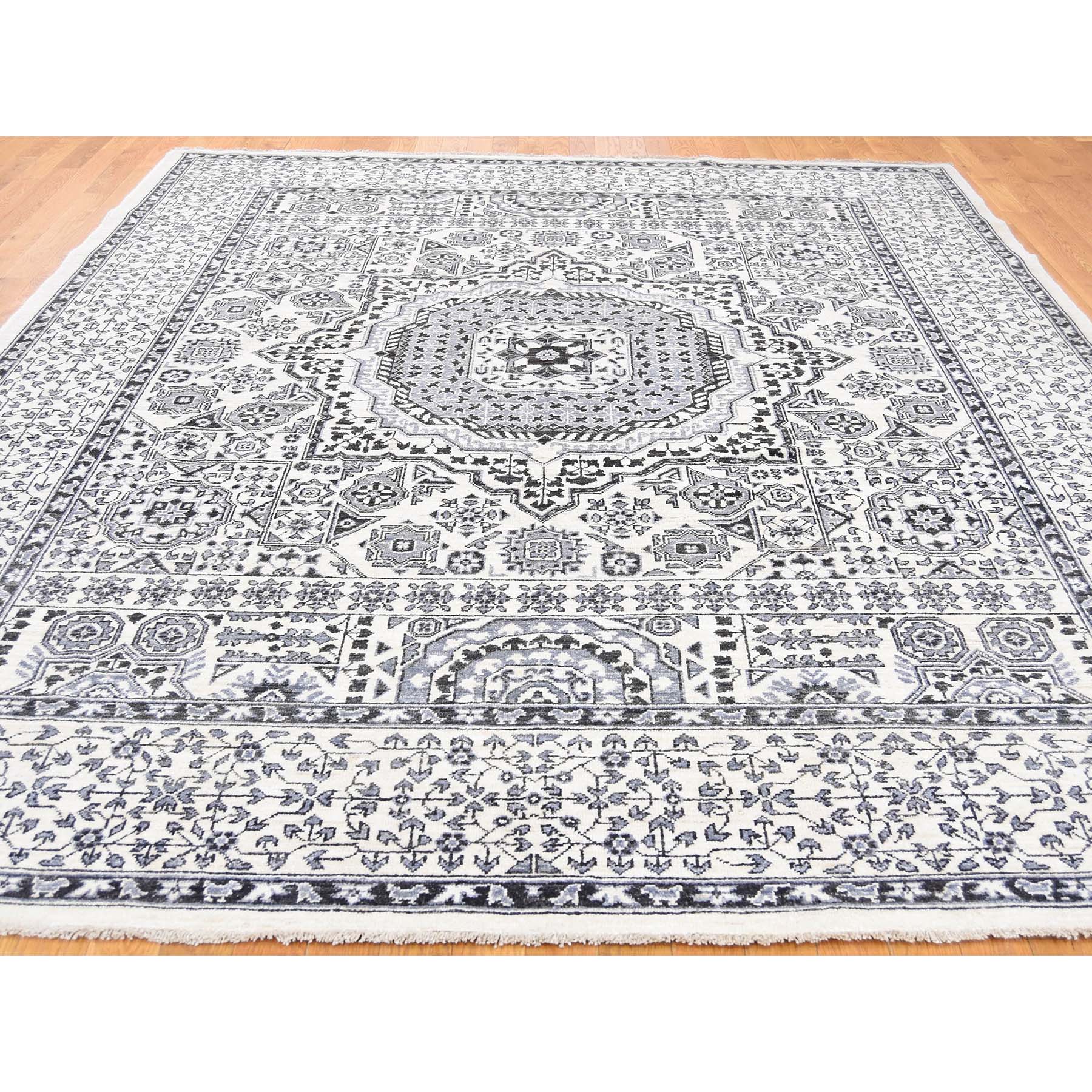 8-3 x10- Vintage Look Mamluk Pure Wool Natural Colors Hand-Knotted Oriental Rug 