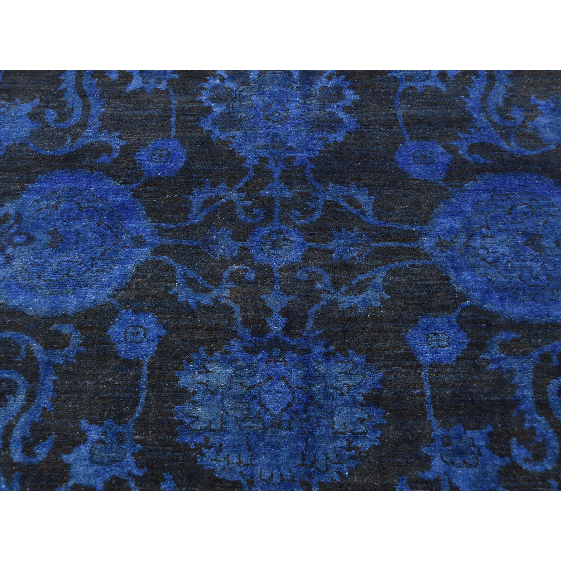 6-x9- Overdyed Peshawar Mahal Pure Wool Hand-Knotted Oriental Rug 