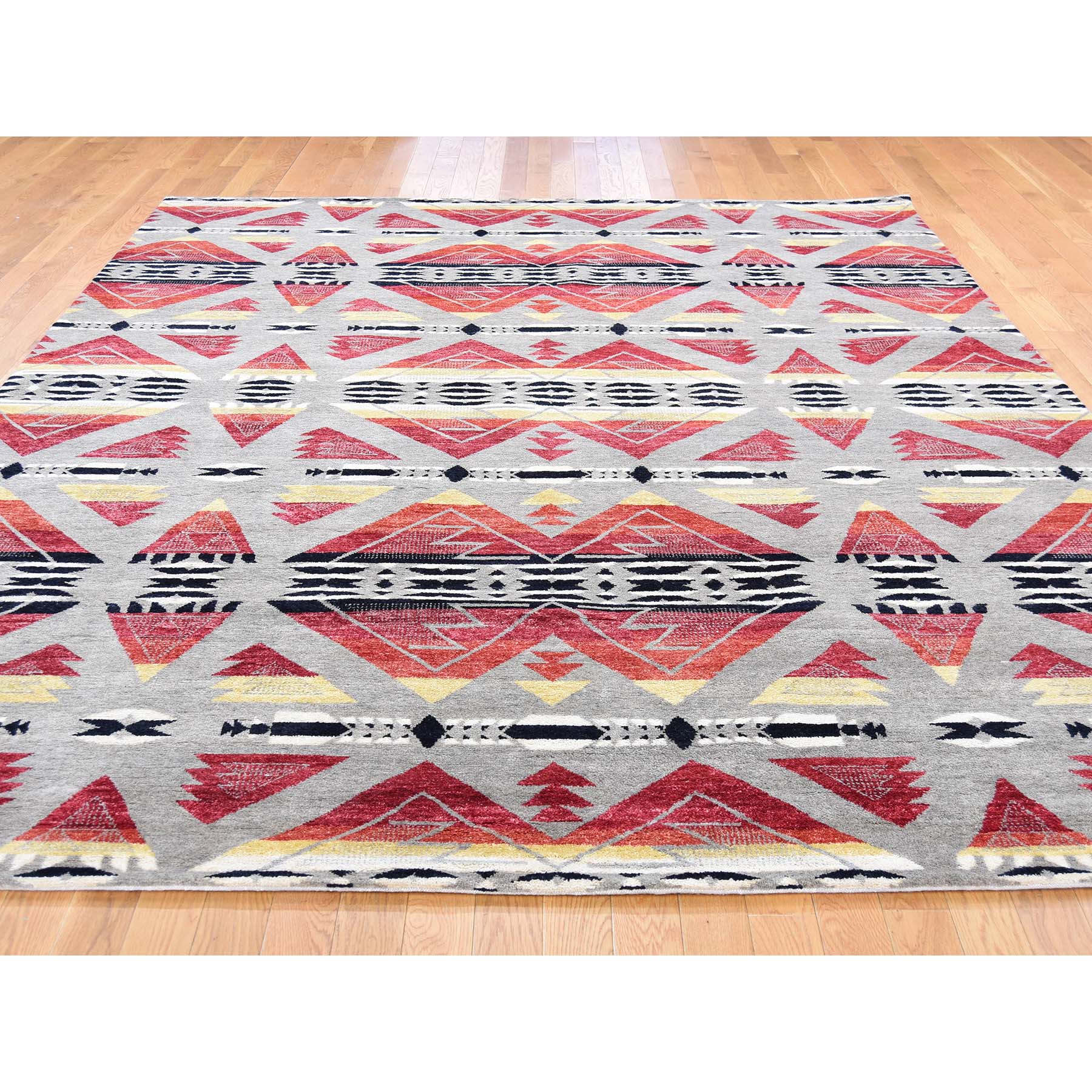 7-10 x9-9  Hand Knotted Southwestern Design Pure Wool Oriental Rug 