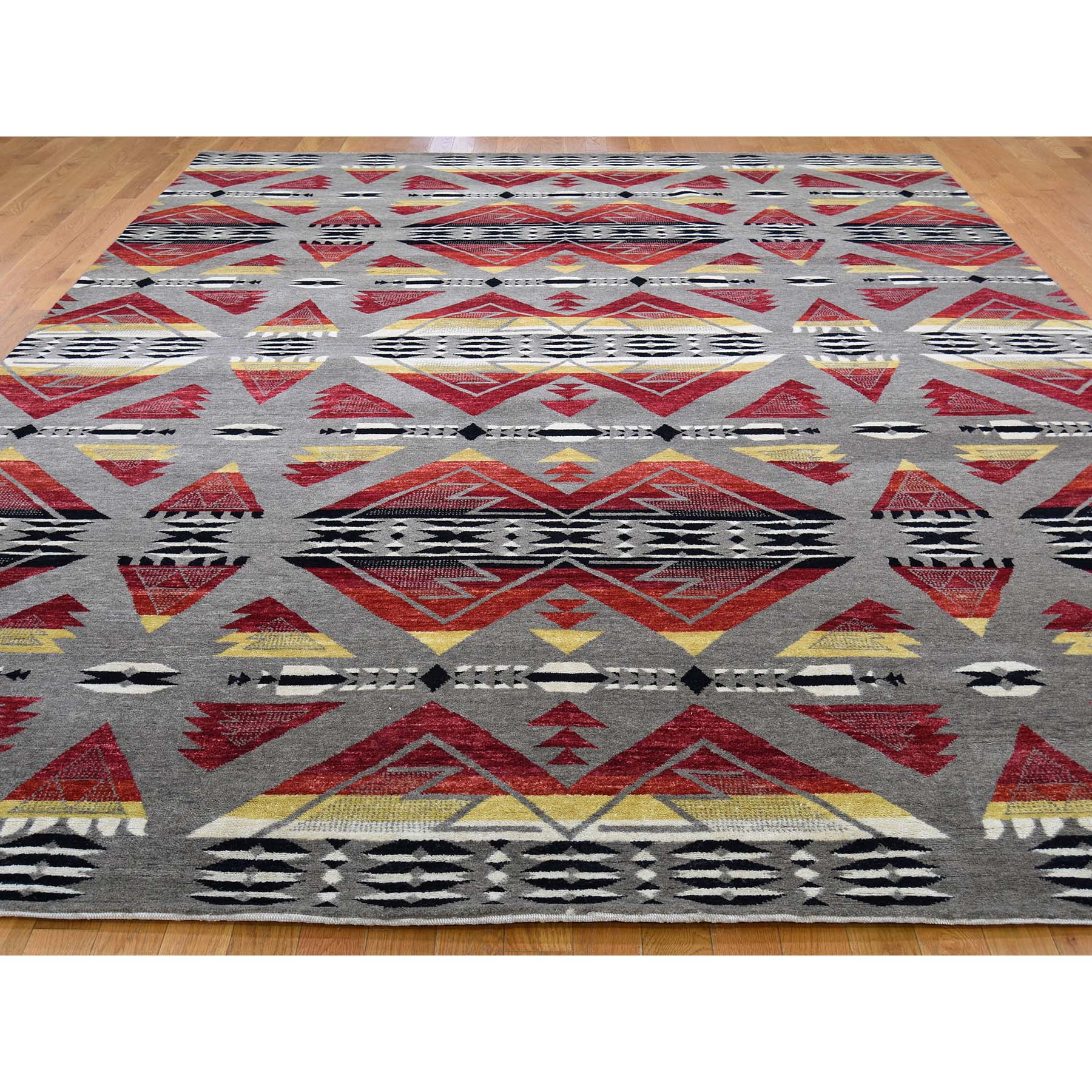 8-10 x11-7  Hand-Knotted Pure Wool Southwestern Design Oriental Rug 