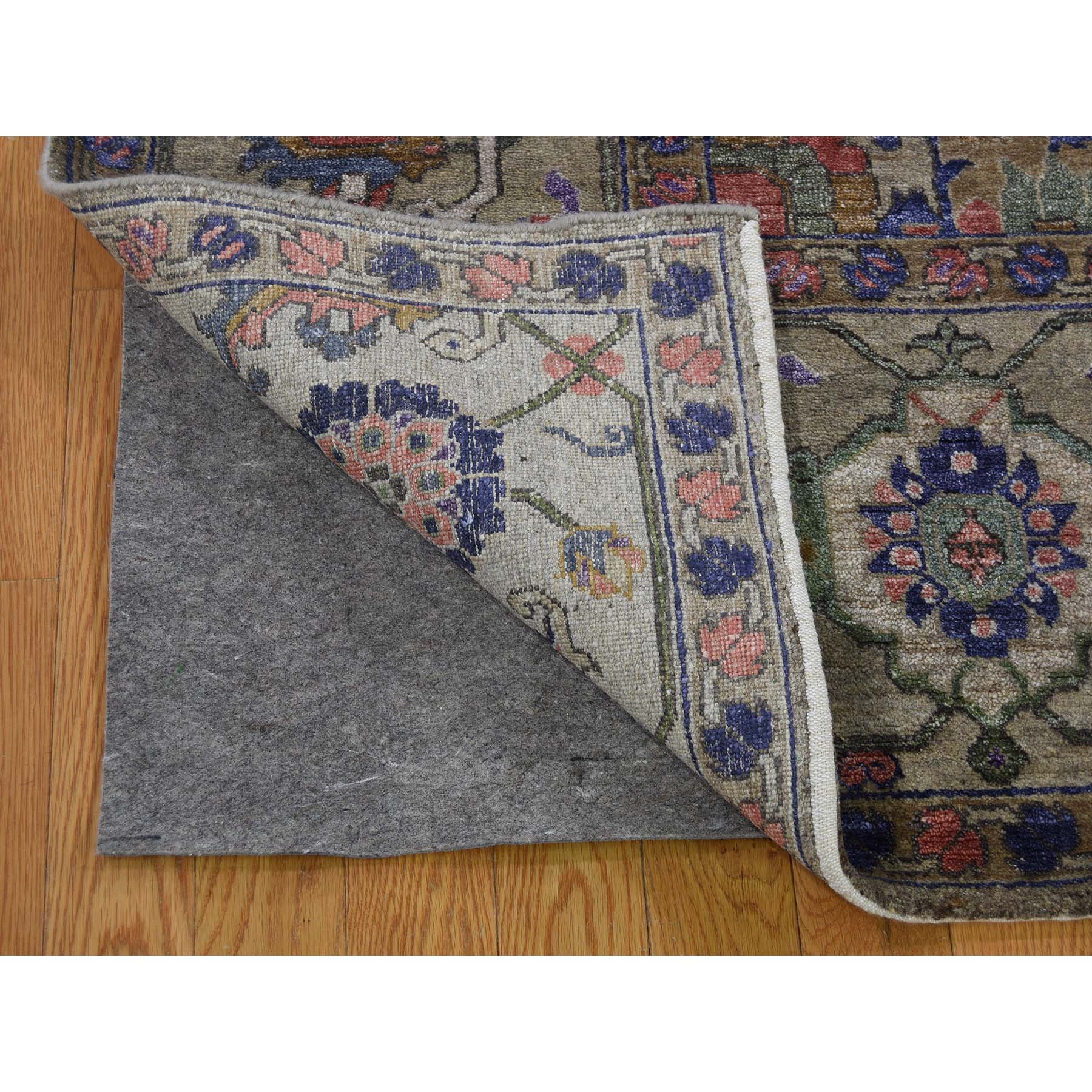 8-8 x11-10  Hand-Knotted Wool And Silk Heriz Design Thick And Plush Oriental Rug 