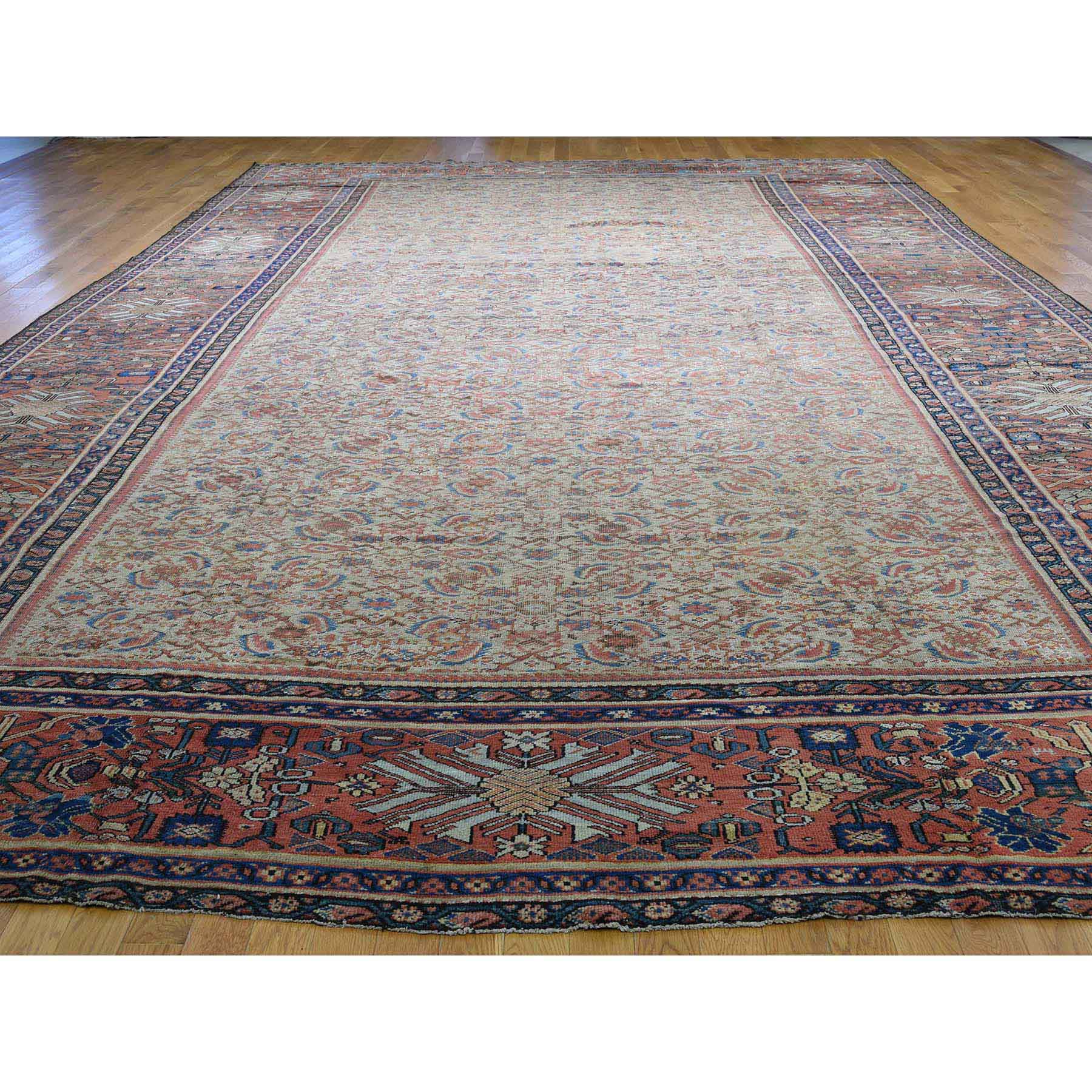 12-x18-3  Antique Persian Mahal Exc Cond Pure Wool Hand-Knotted Oversized Rug 