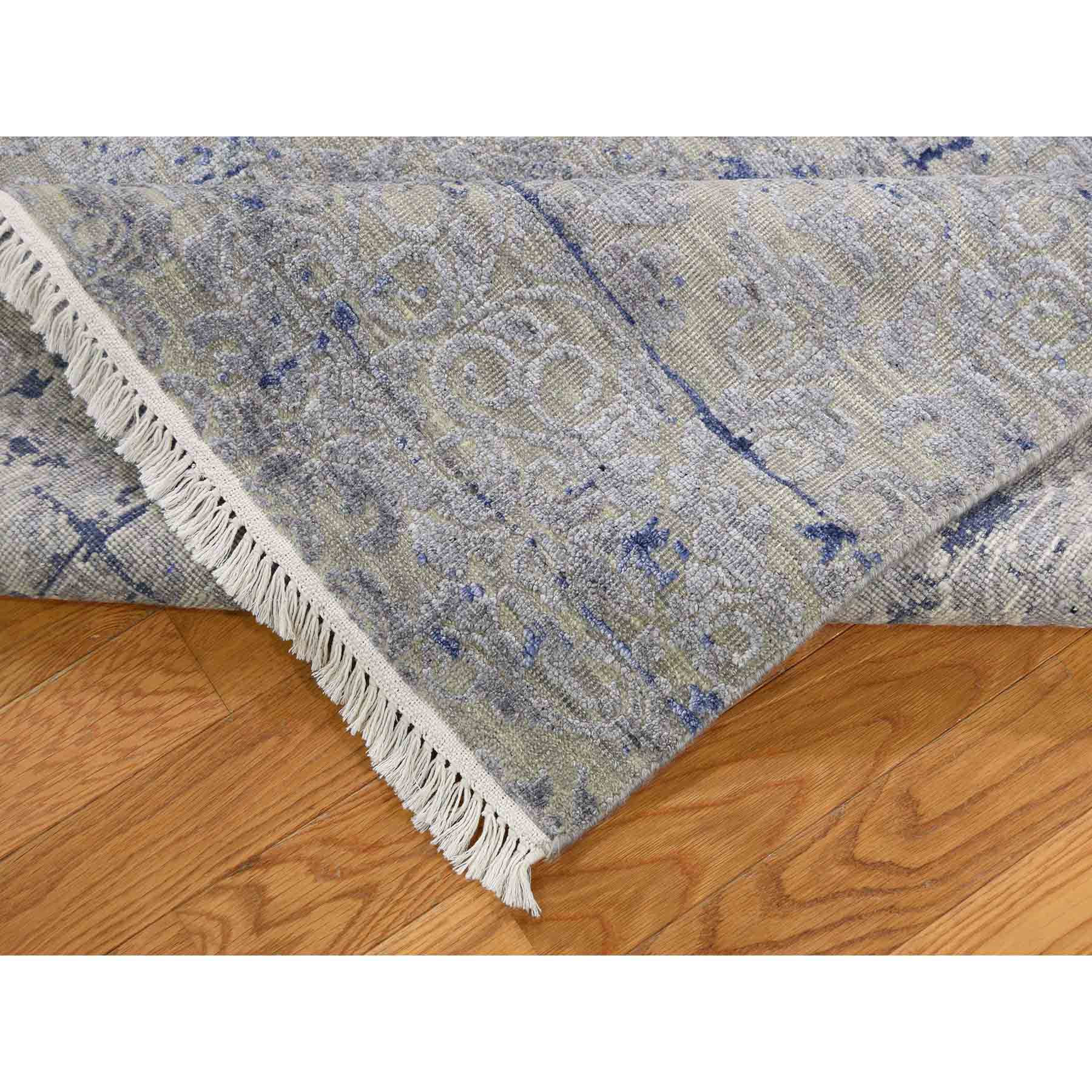 8-x9-8  Hand-Knotted Silk with Oxidized Wool Modern Oriental Rug 