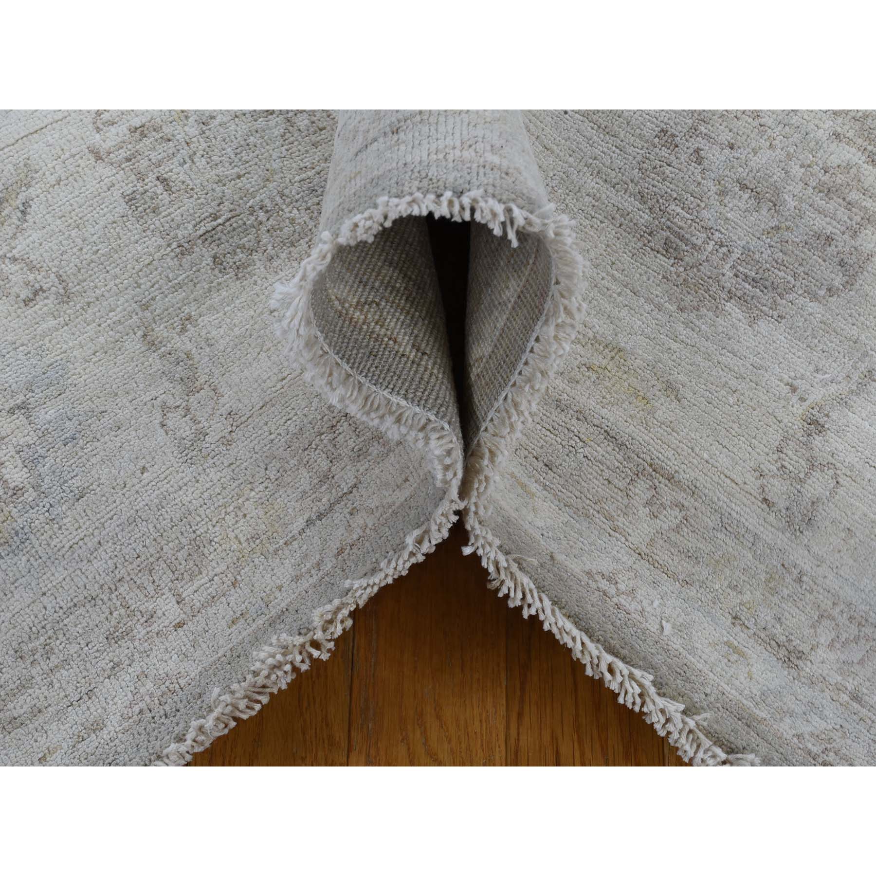 8-3 x9-9  White Wash Peshawar Hand-Knotted Oriental Rug 