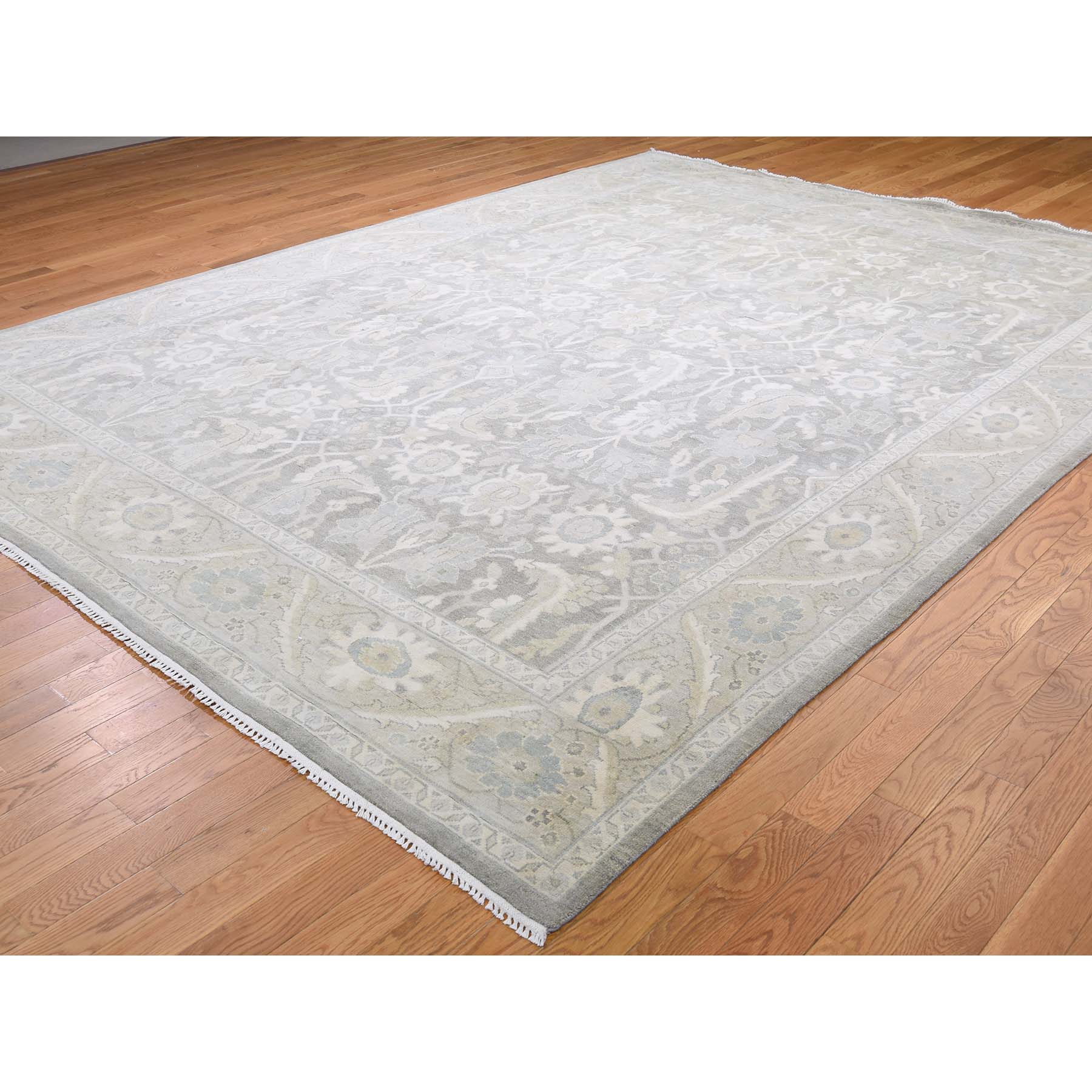 9-x12- Pure Silk Oushak Hand-Knotted Oriental Rug 