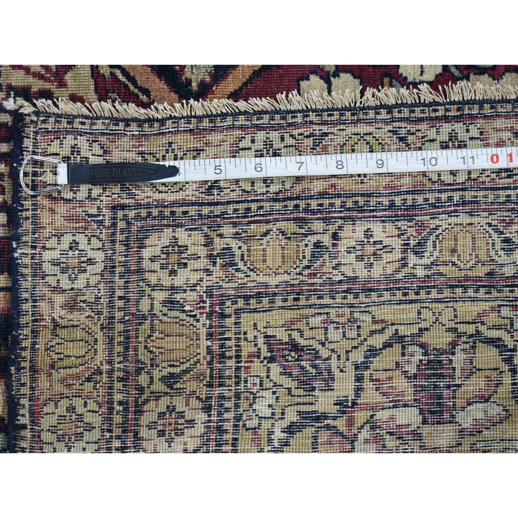 14-x16-9  Antique Persian Kerman Shah Good Condition Even Wear Hand-Knotted Oversize Oriental Rug 