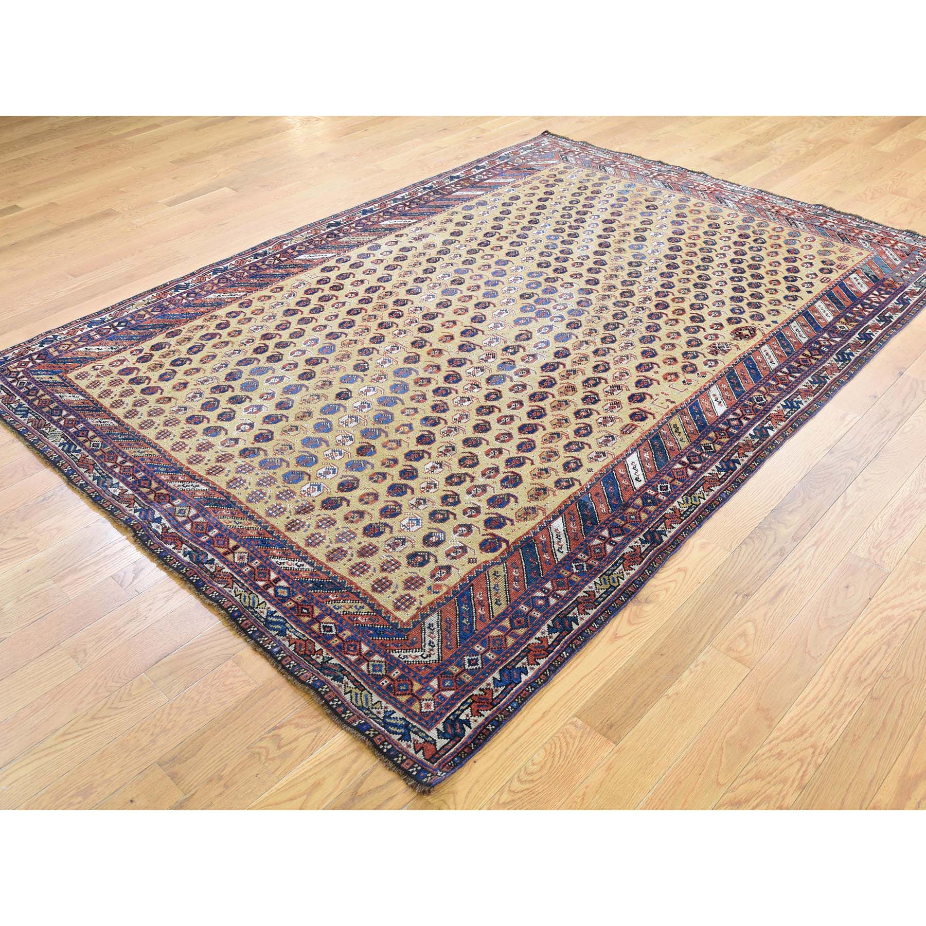 5-9 x7-10  Antique Persian Afshar Even Wear Good Condition Hand-Knotted Oriental Rug 