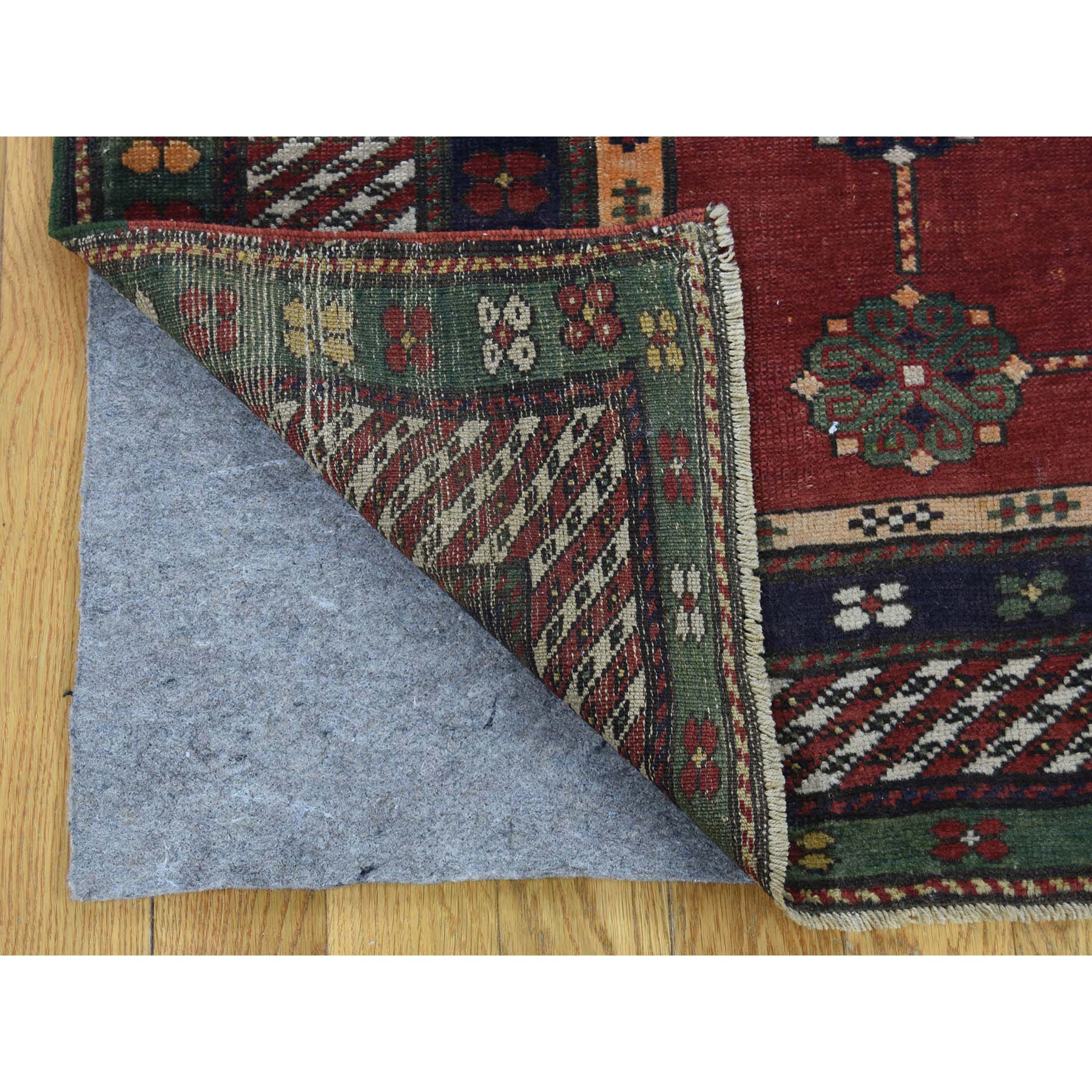 5-9 x8-5  Antique Caucasian Kazak Good Condition Hand Knotted Rug 