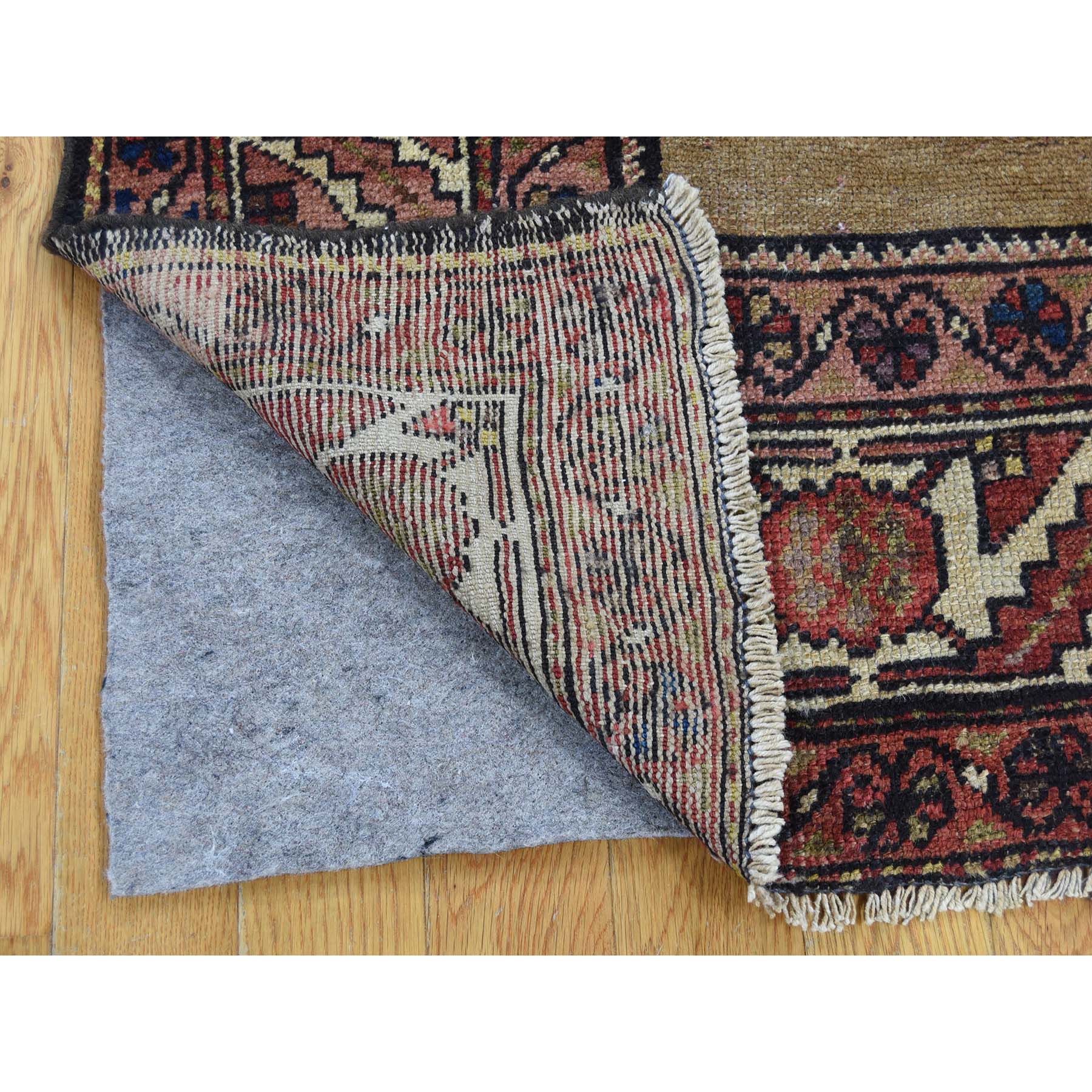 4-3 x5-10  Antique Serab Camel Hair Good Condition Hand Knotted Rug 