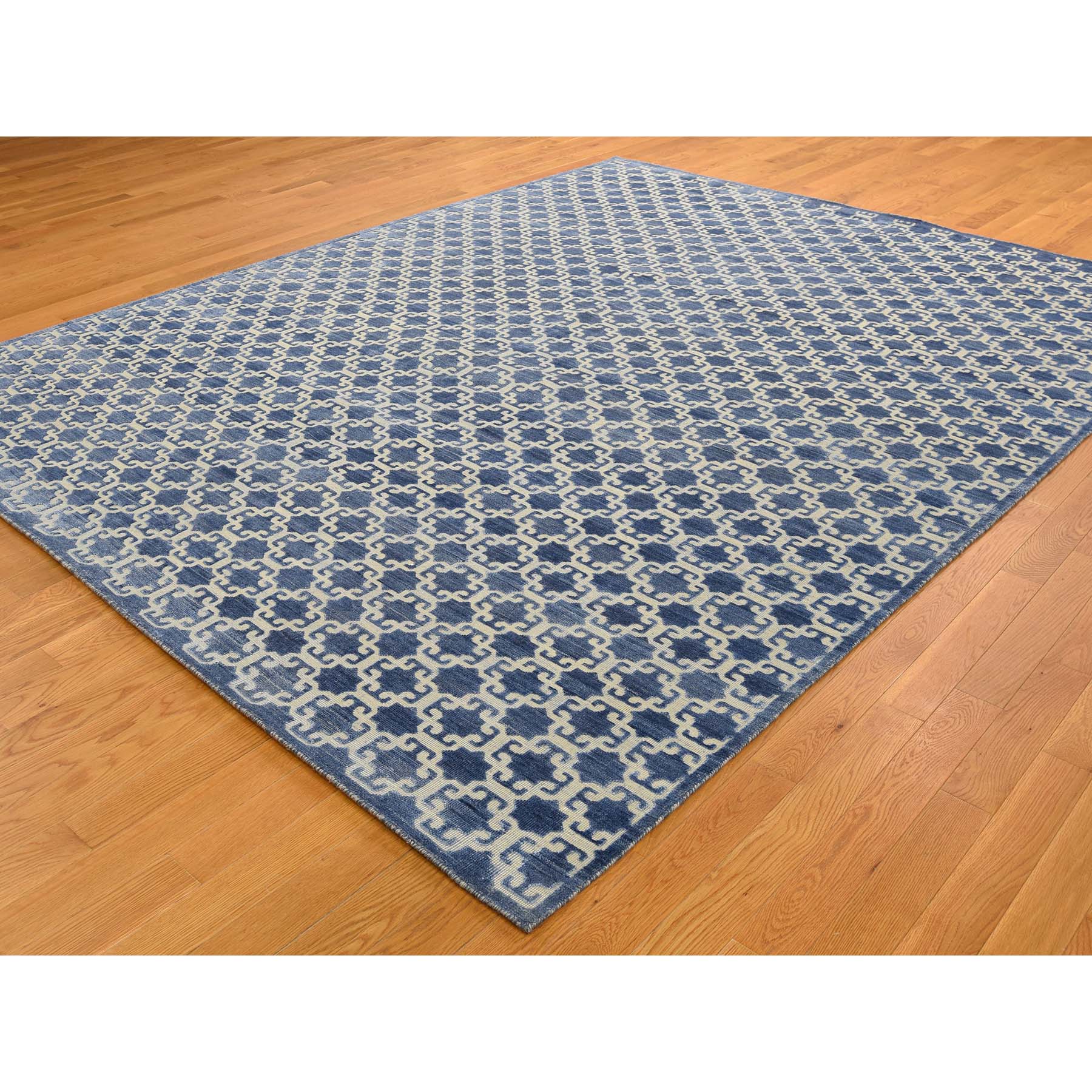 8-1 x10- Wool And Silk Star Design Hand-Knotted Oriental Rug 