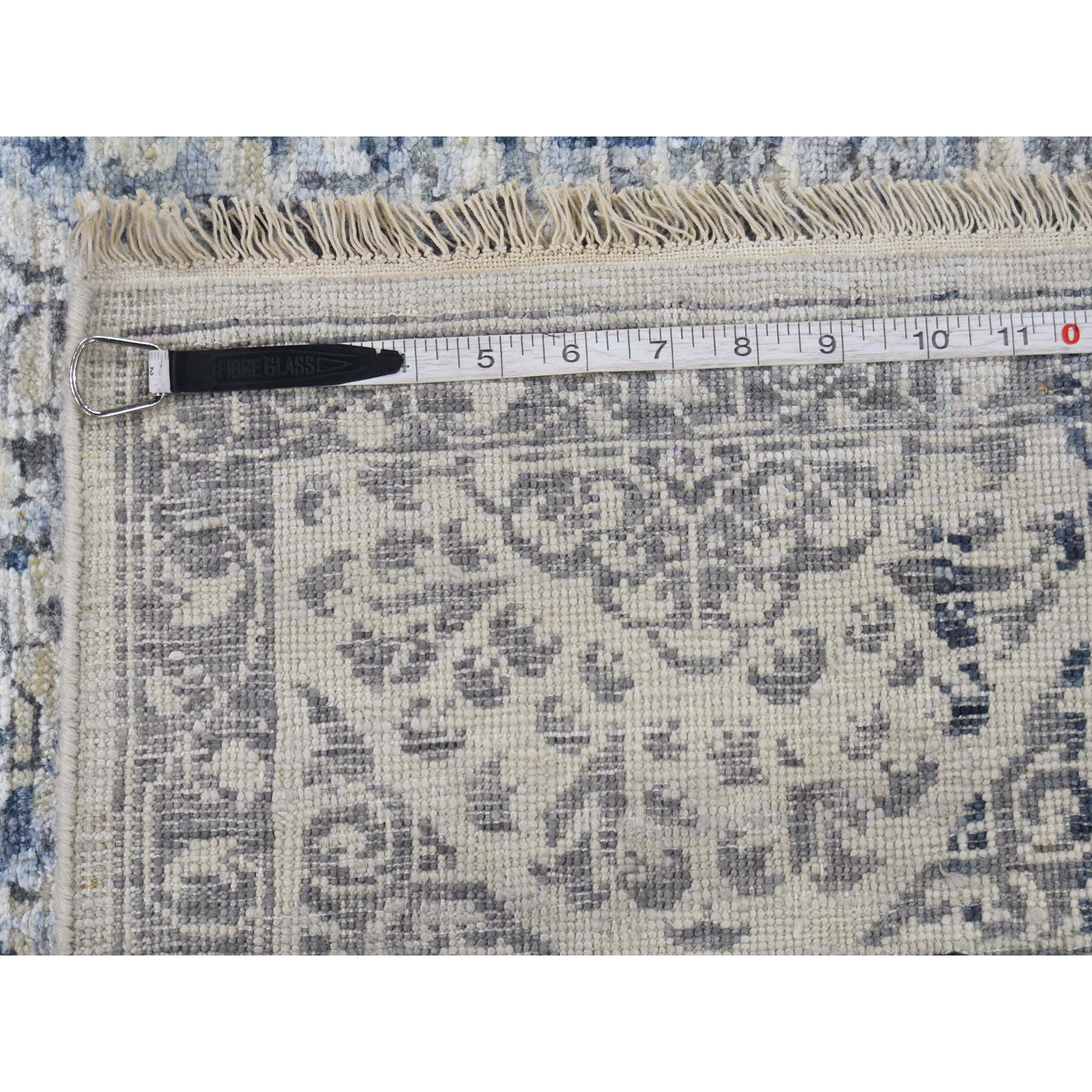 8-3 x10-2  Pure Silk With Textured Wool Vintage Hand Knotted Mamluk Rug 