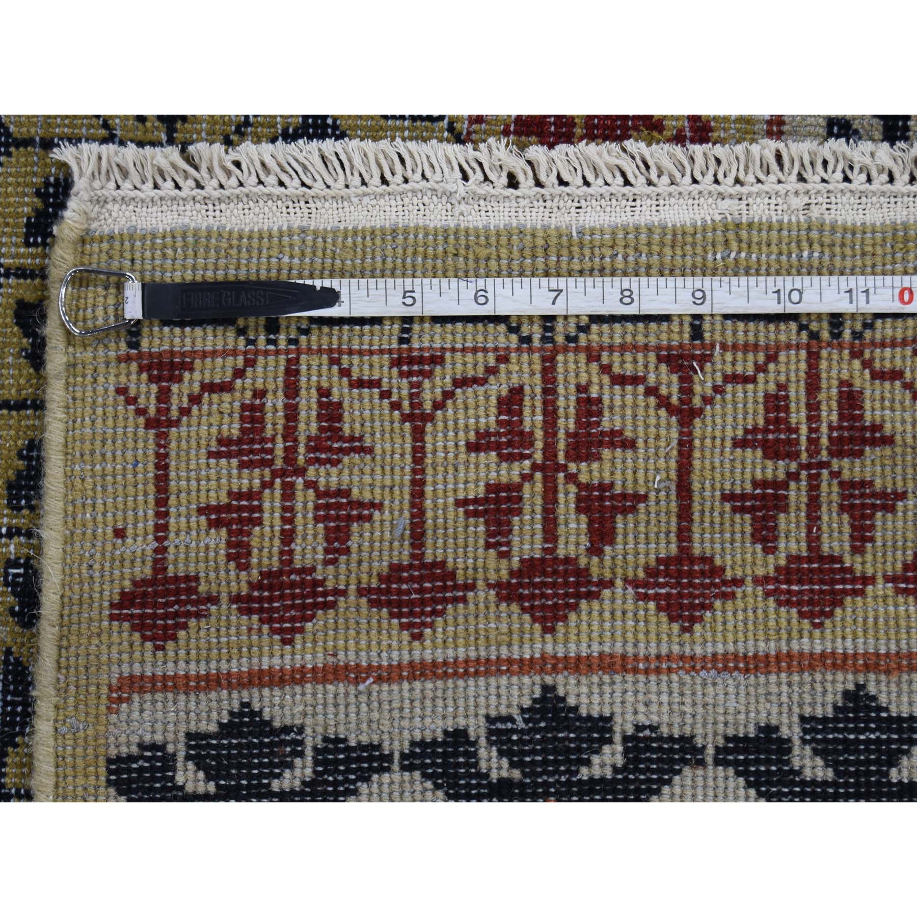 9-x12- Vintage Look Mamluk Zero Pile Shaved Low Worn Wool Rug 