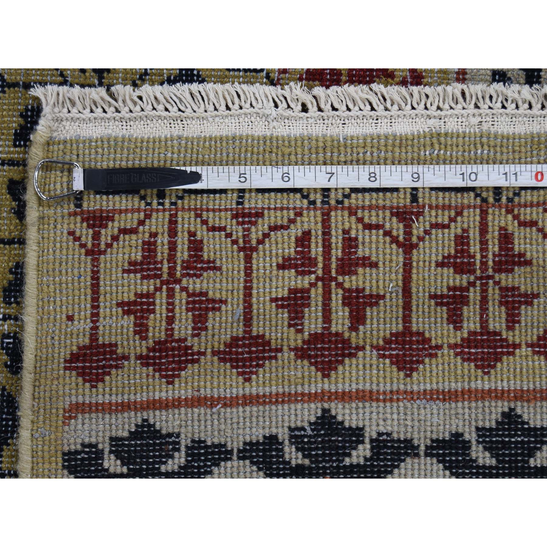 10-x13-8  Vintage Look Mamluk Zero Pile Shaved Low Worn Wool Rug 