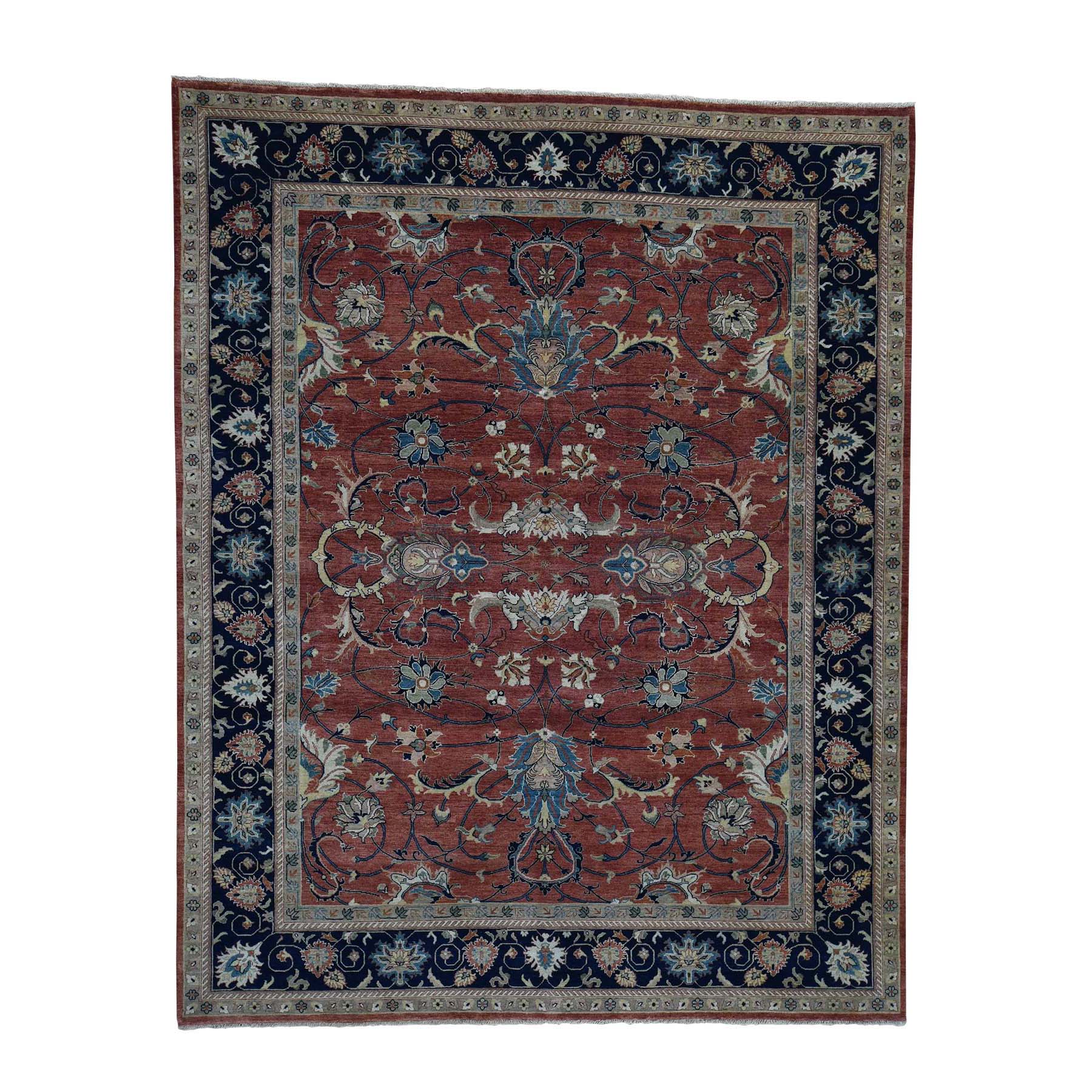 8-x10- Antiqued Heriz Re-Creation All Over Design Hand-Knotted Rug 