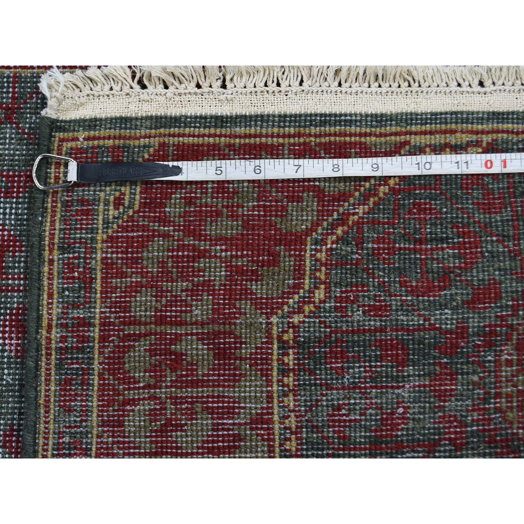 2-6 x8-1  Vintage Look Mamluk Zero Pile Shaved Low Worn Wool Runner Rug 