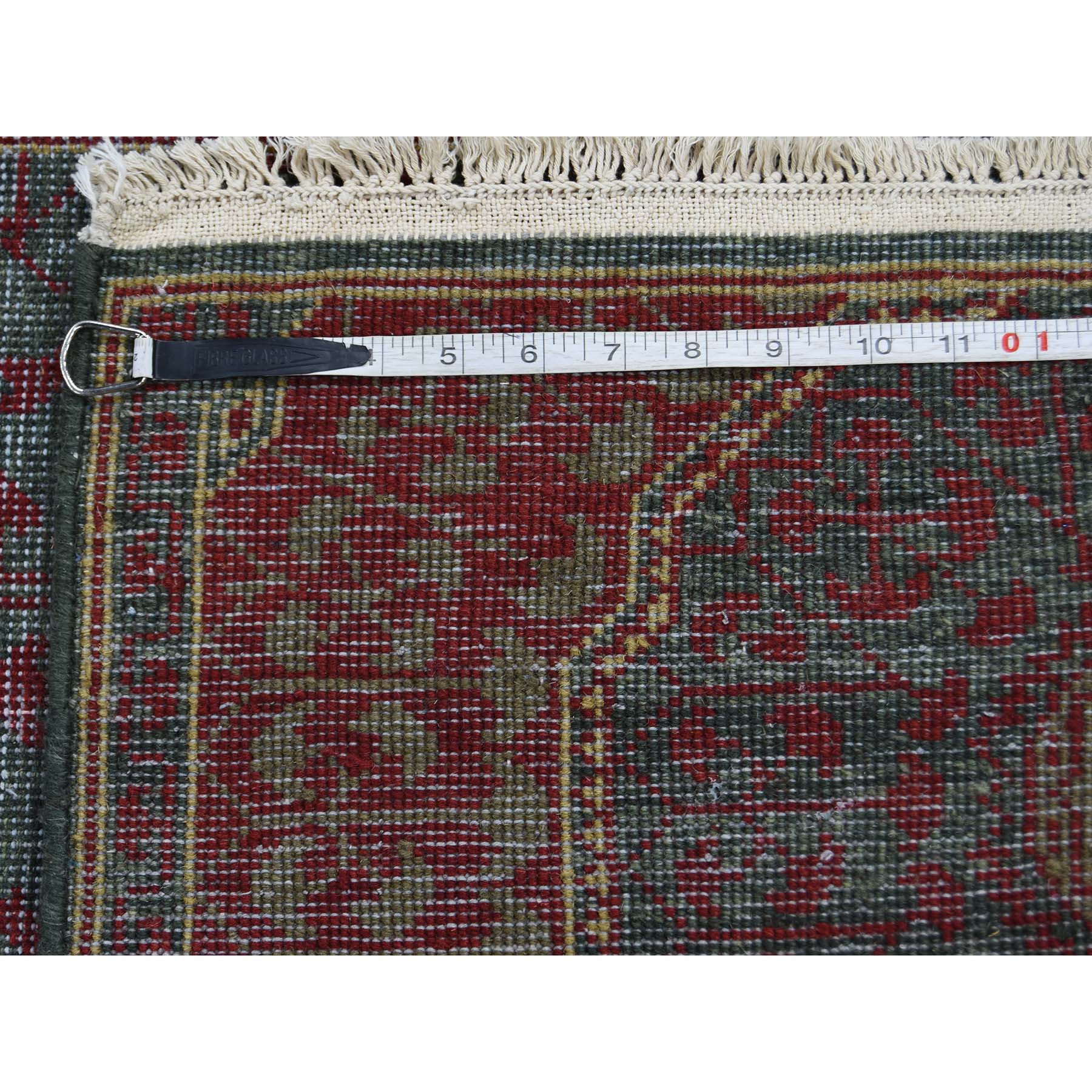 2-6 x9-10  Vintage Look Mamluk Zero Pile Shaved Low Worn Wool runner Rug 