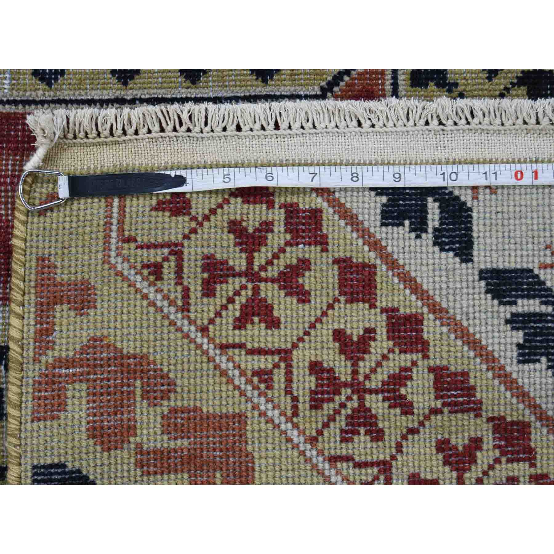 4-x6- Vintage Look Mamluk Zero Pile Shaved Low Worn Wool Rug 