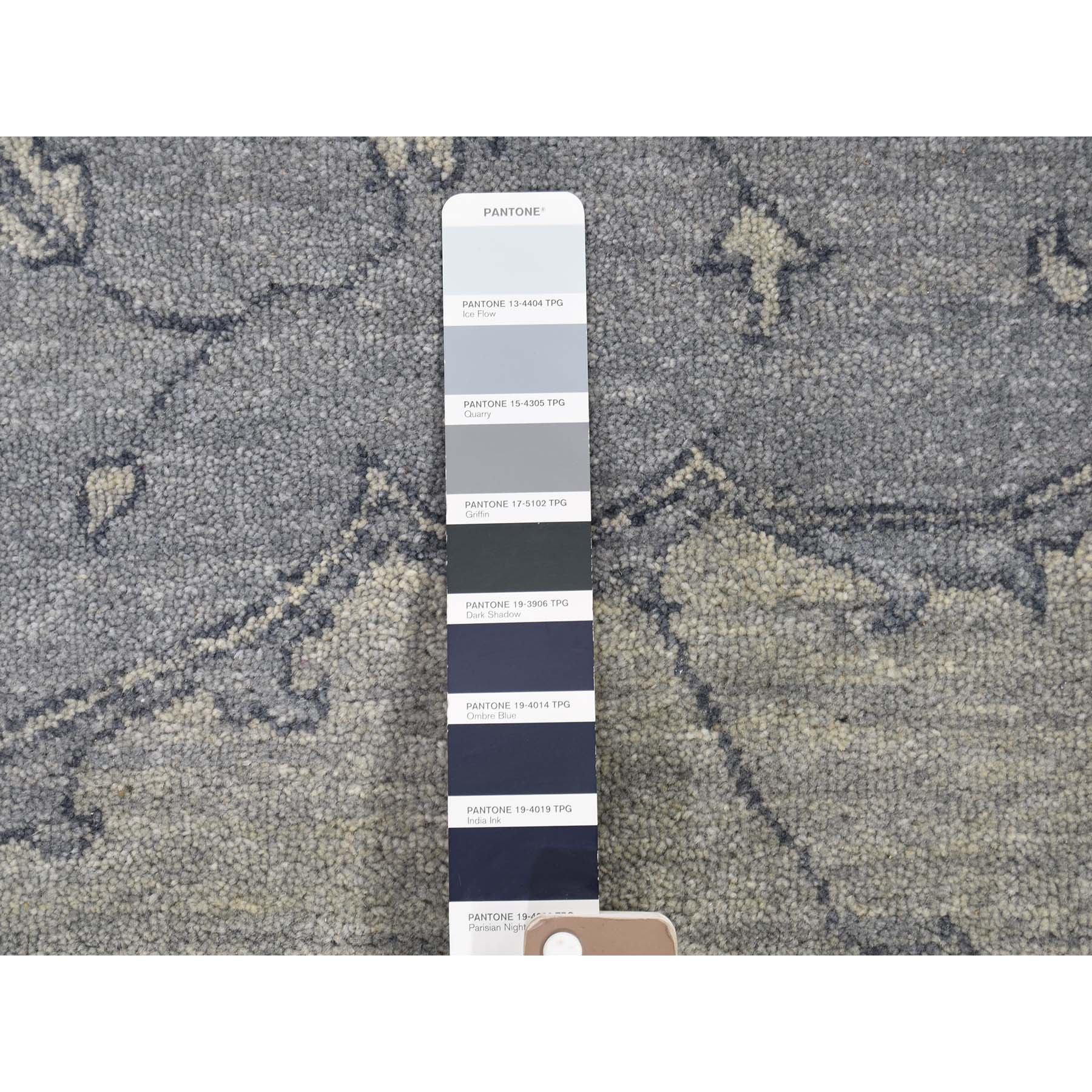 9-x12- Tone On Tone Grey Heriz Hand-Knotted Oriental Rug 