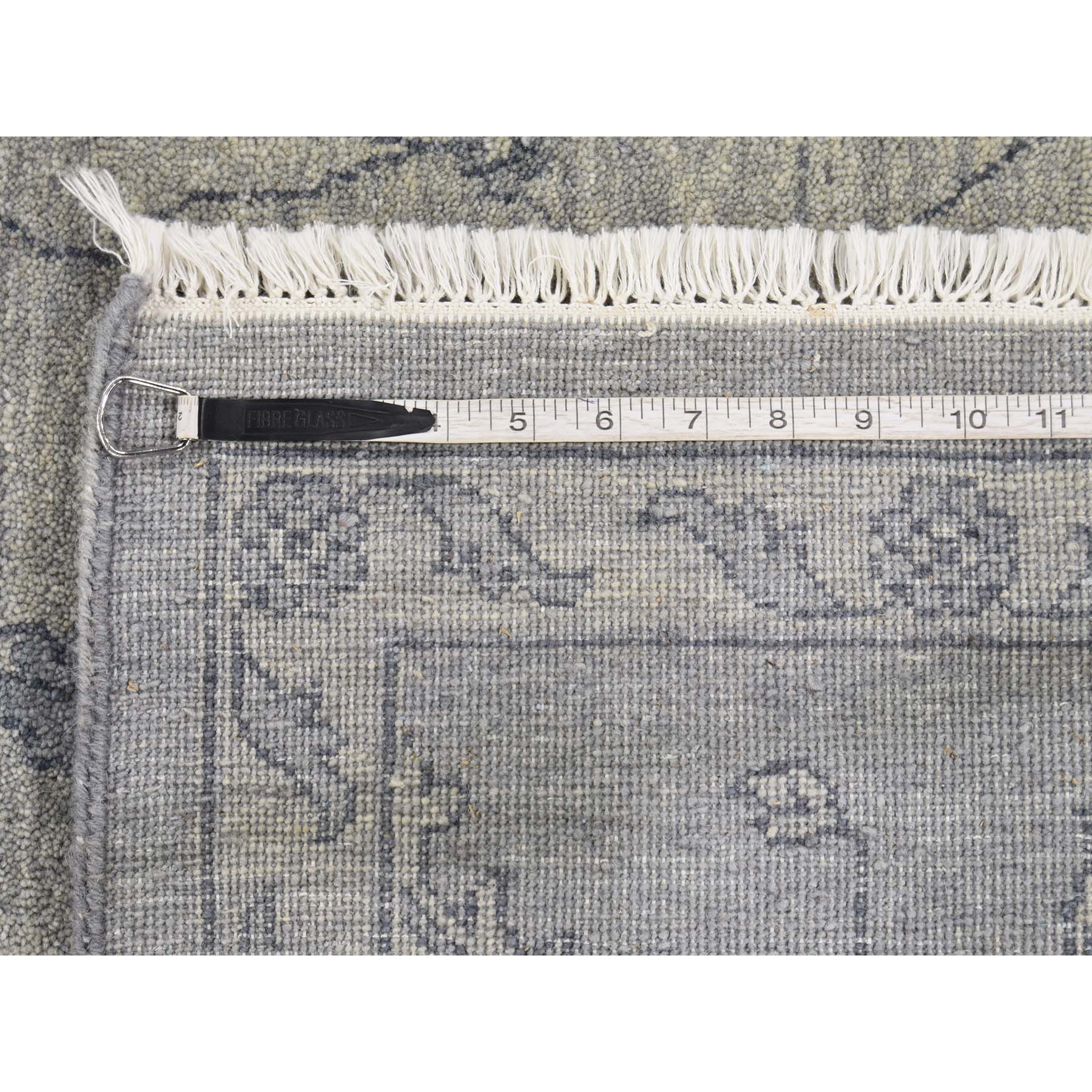 9-x12- Tone On Tone Grey Heriz Hand-Knotted Oriental Rug 