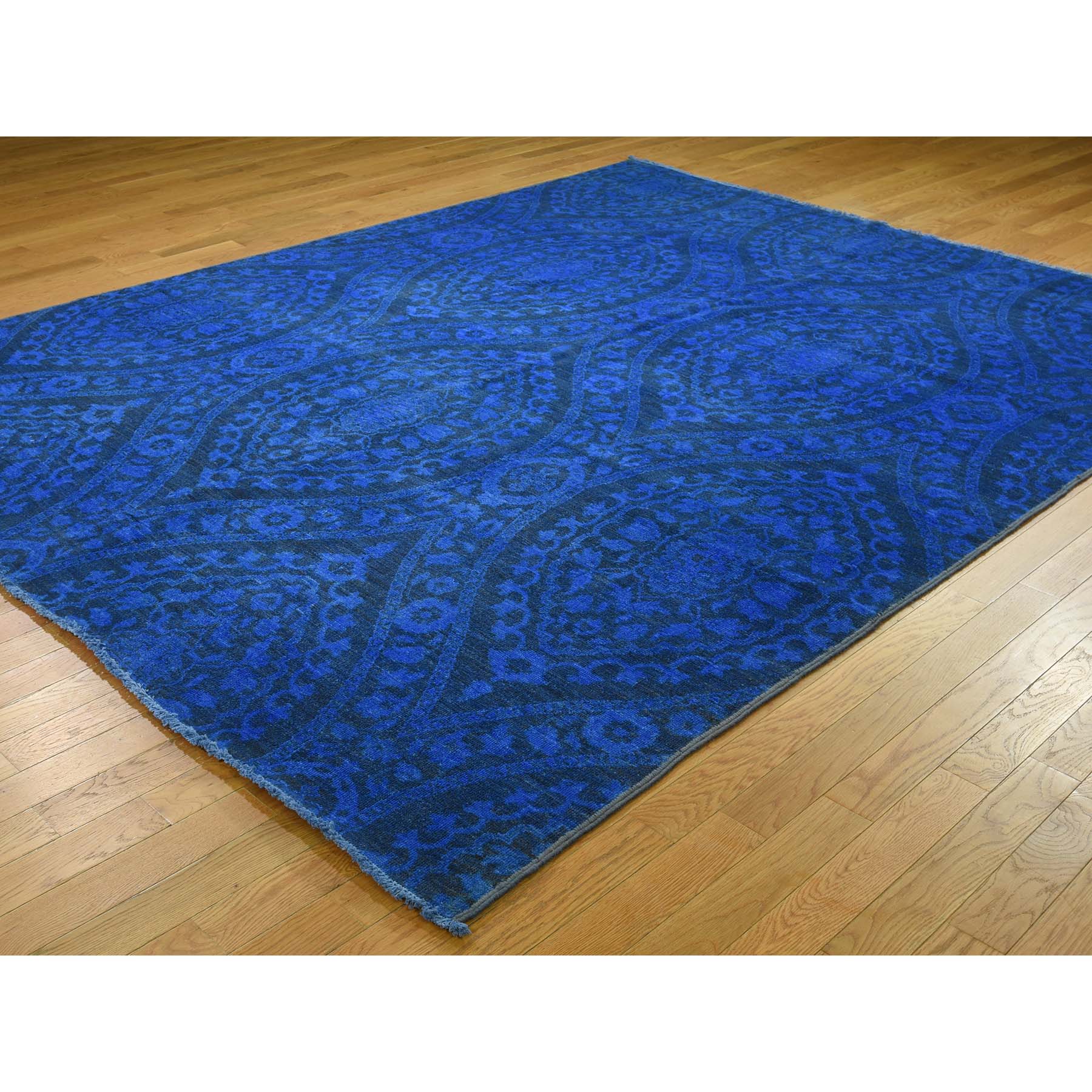 8-x10- Overdyed With Large Paisley Design Hand-Knotted Oriental Rug 
