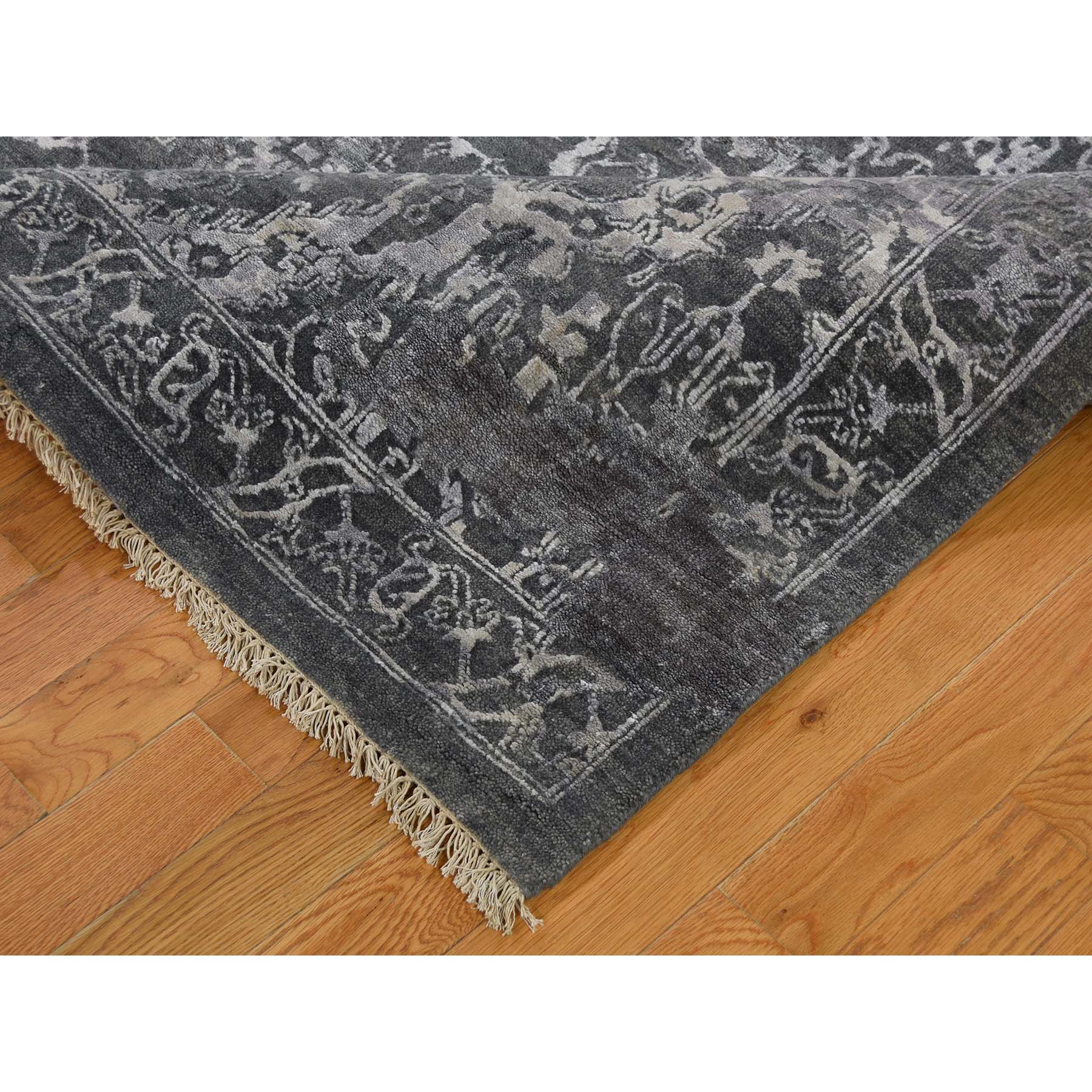 9-x11-9  Broken Persian Design Wool And Silk Hand-Knotted Oriental Rug 
