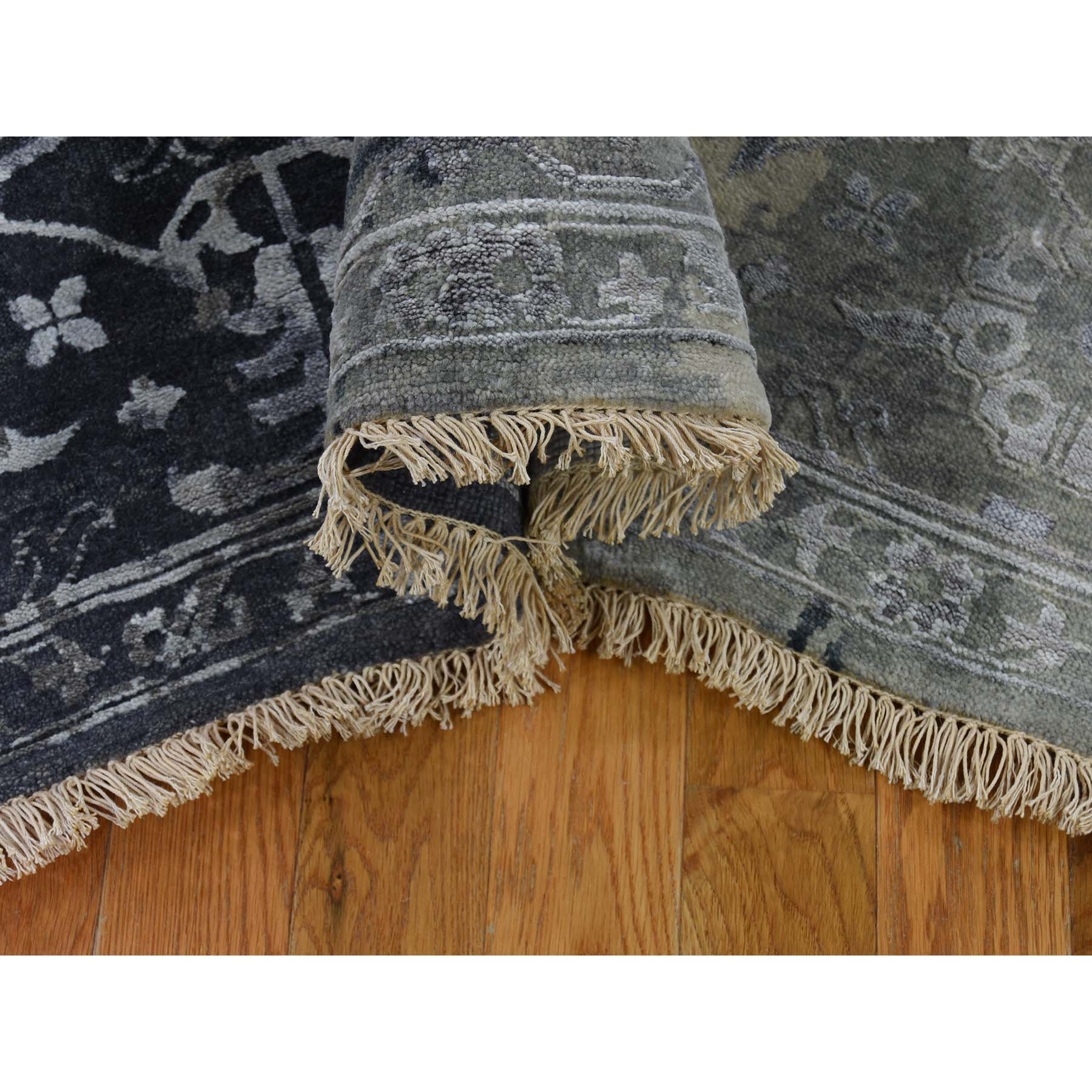 8-x10-1  All Over Design Broken Persian Heriz Wool And Silk Hand-Knotted Oriental Rug 