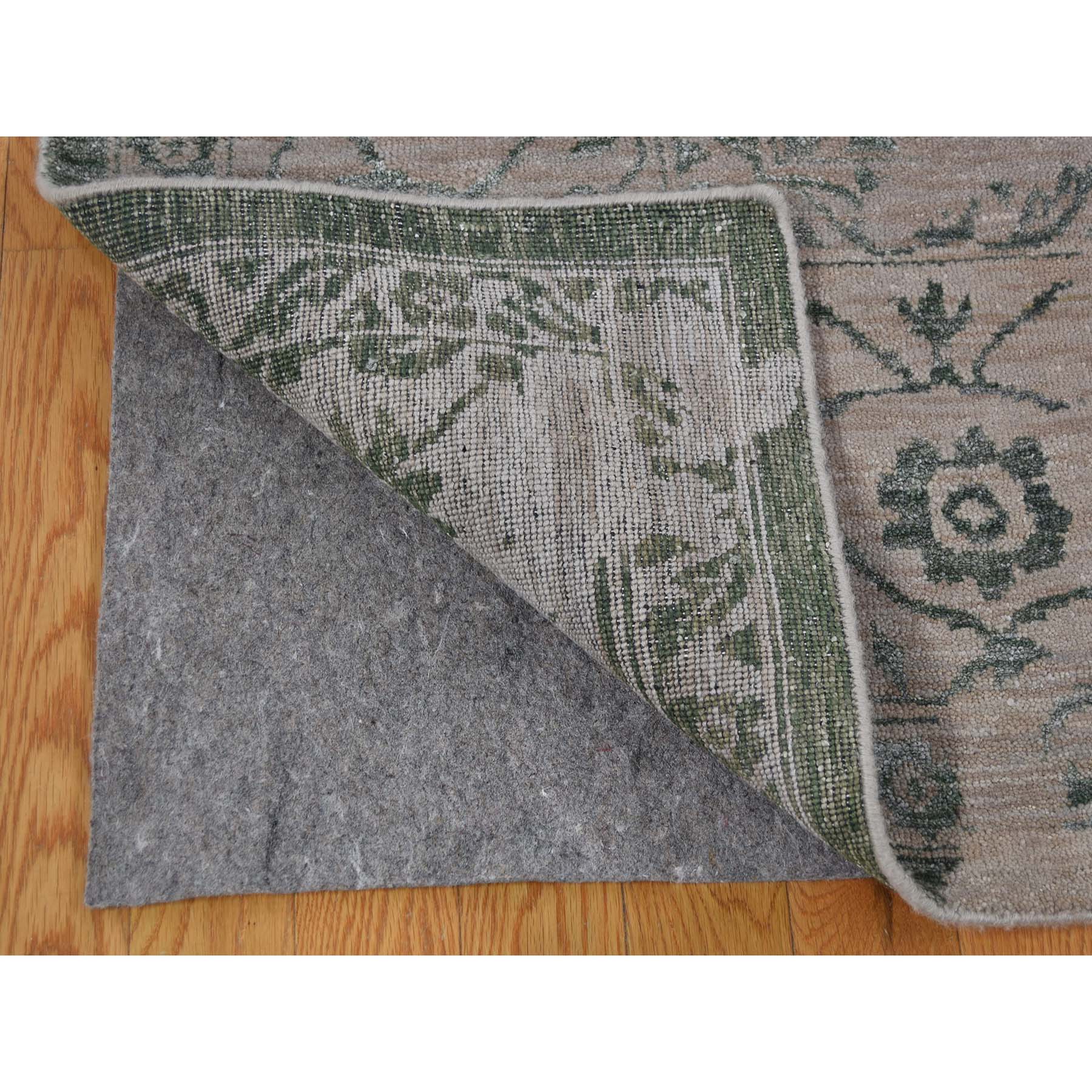 8-10 x12- Hand-Knotted Wool and Silk Broken Heriz Design Oriental Rug 