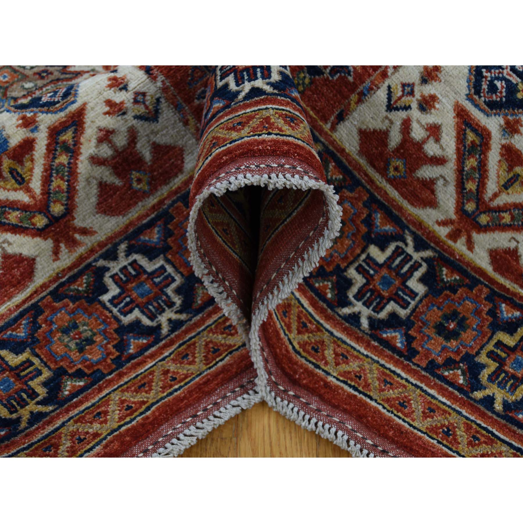 5-x7- Pure Wool Hand-Knotted Afghan Ersari Prayer Design Oriental Rug 