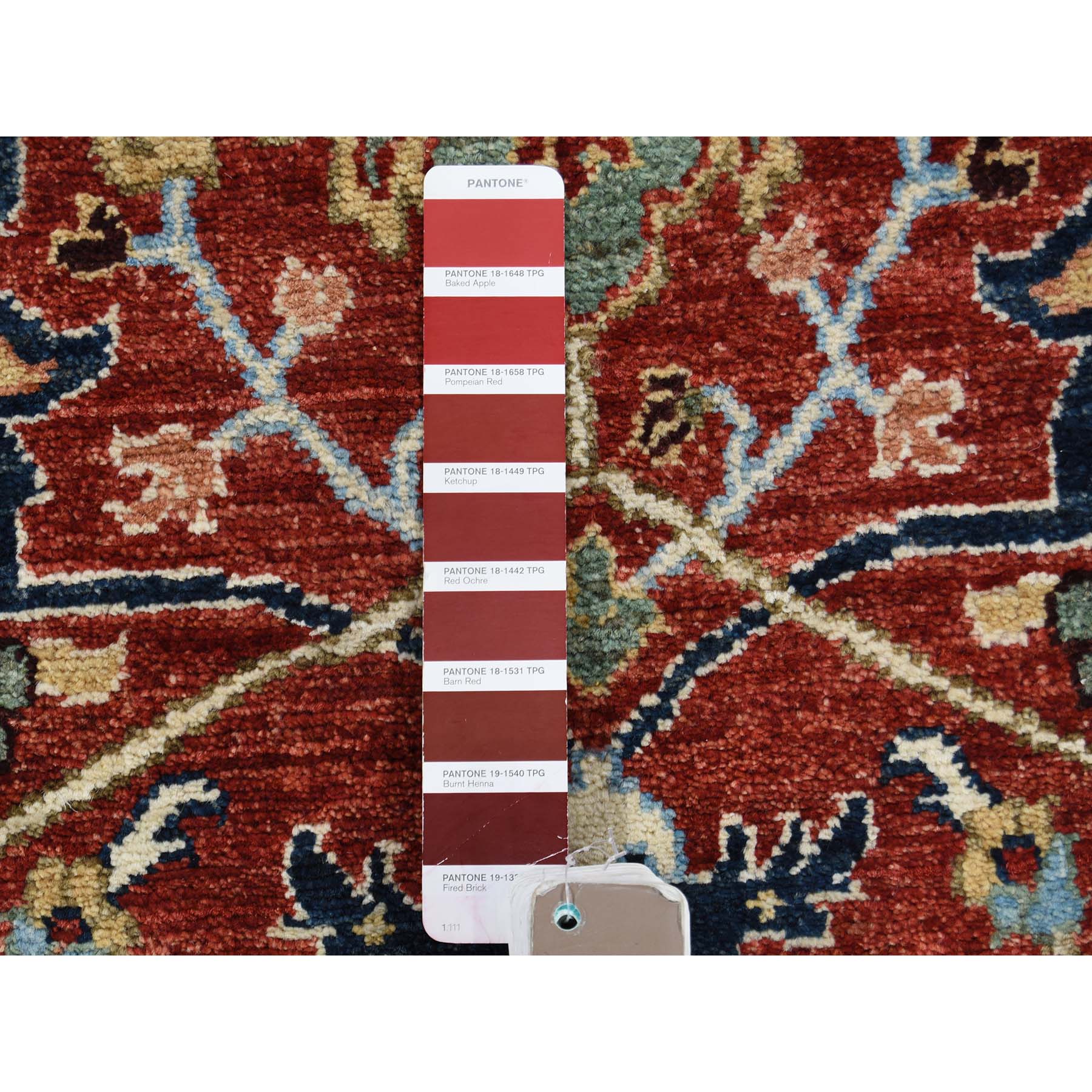 2-7 x10-  Pure Wool Hand-Knotted Peshawar With Heriz Design Runner Oriental Rug 