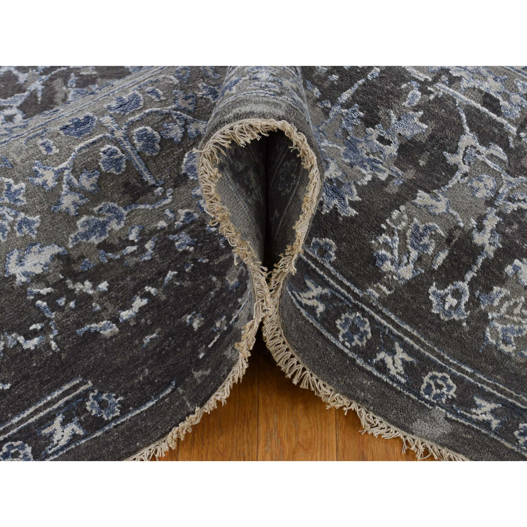 9-2 x11-10  Persian Tabriz Broken Design Wool And Silk Hand-Knotted Oriental Rug 