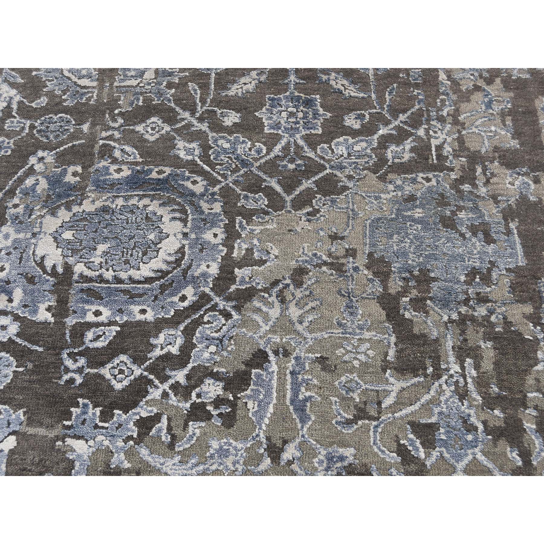 9-2 x11-10  Persian Tabriz Broken Design Wool And Silk Hand-Knotted Oriental Rug 
