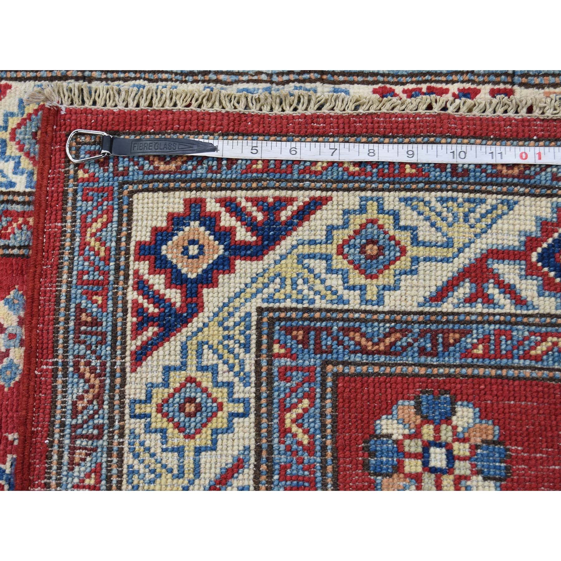 3-x4-10  Special Kazak Pure Wool Hand-Knotted Geometric Design Oriental Rug 